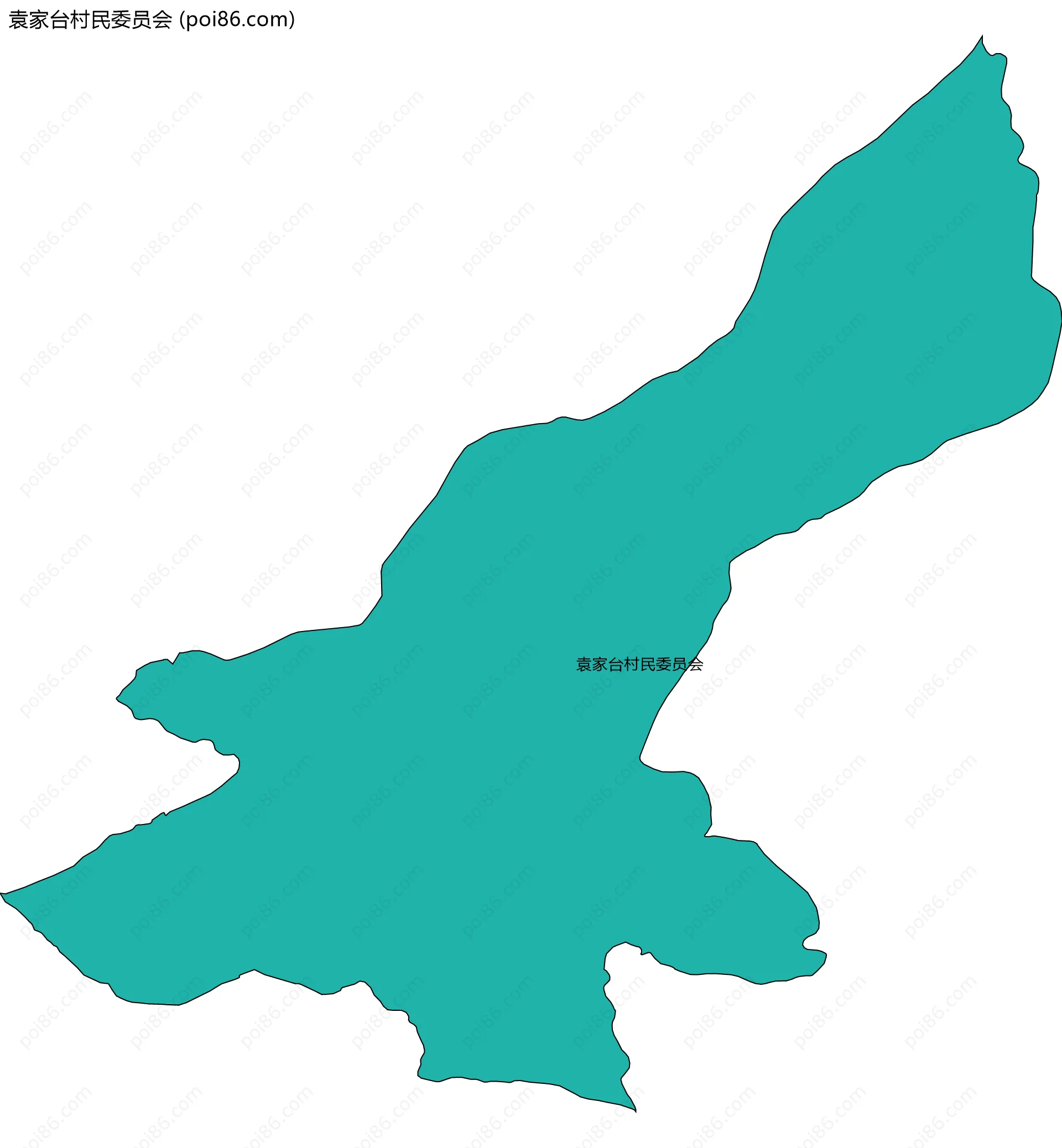 袁家台村民委员会边界地图