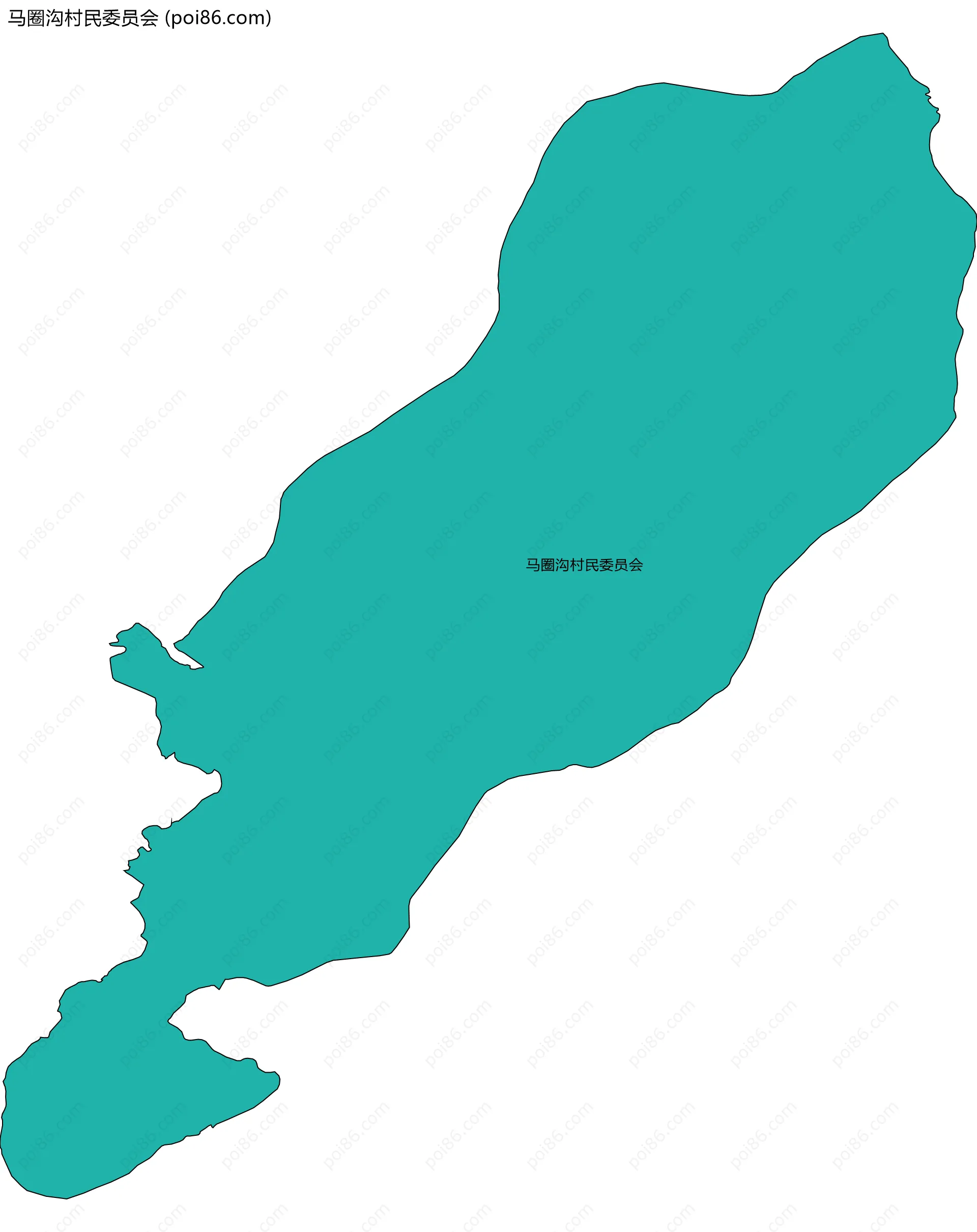 马圈沟村民委员会边界地图