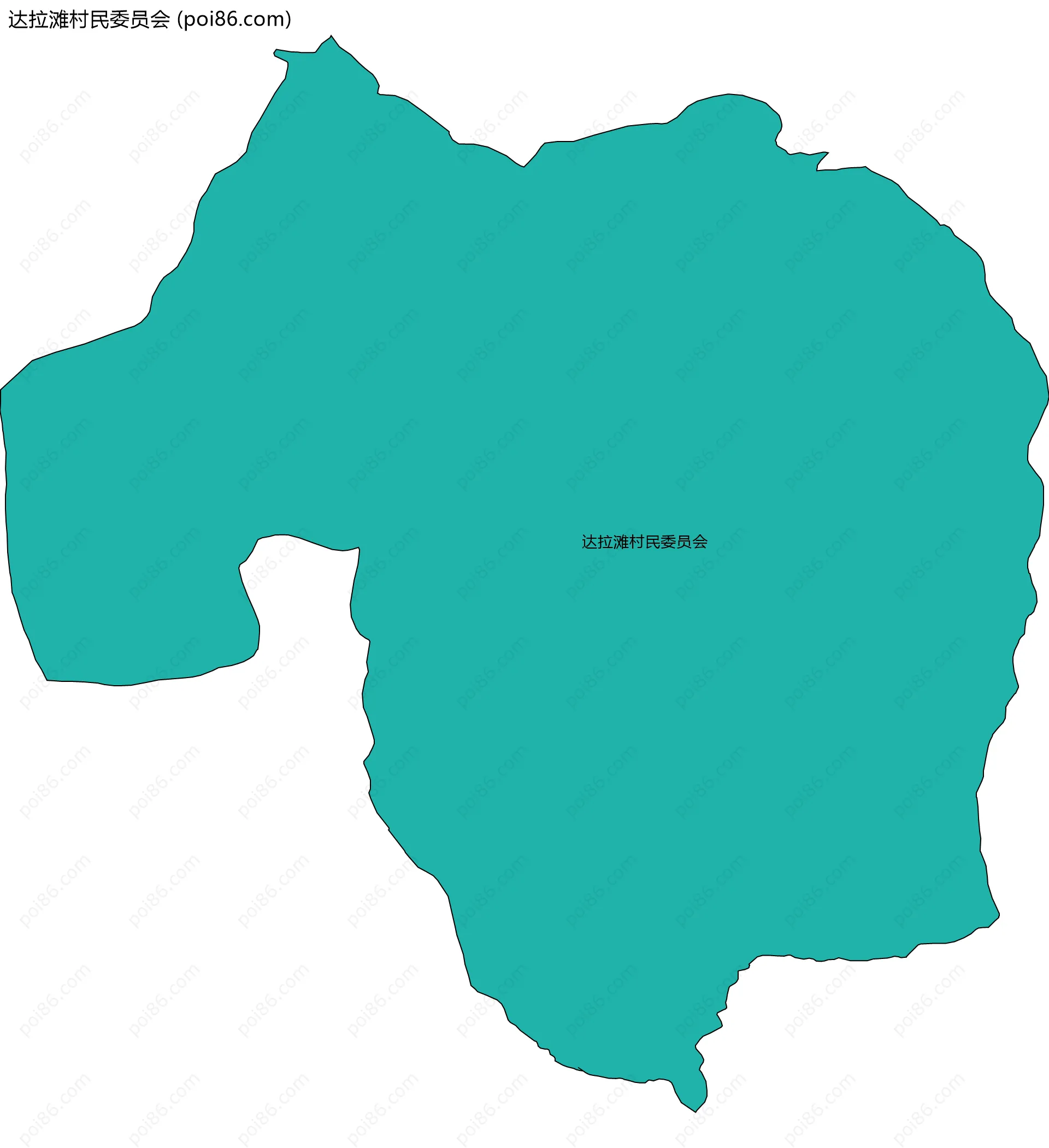 达拉滩村民委员会边界地图