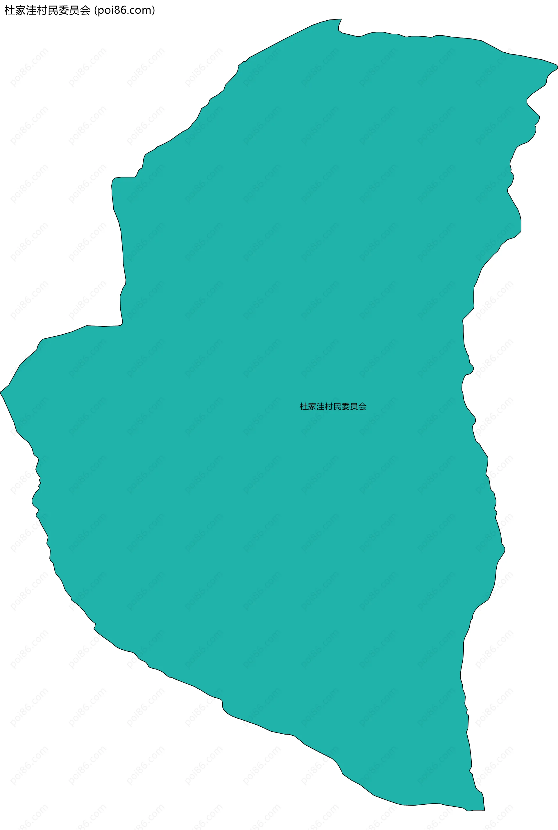 杜家洼村民委员会边界地图