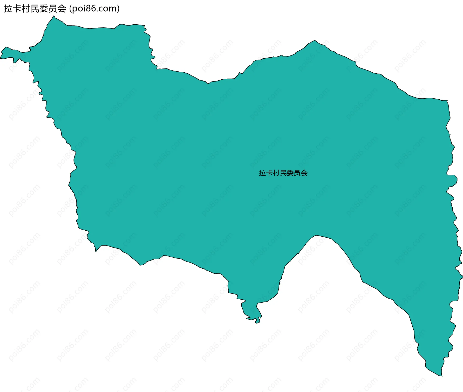 拉卡村民委员会边界地图