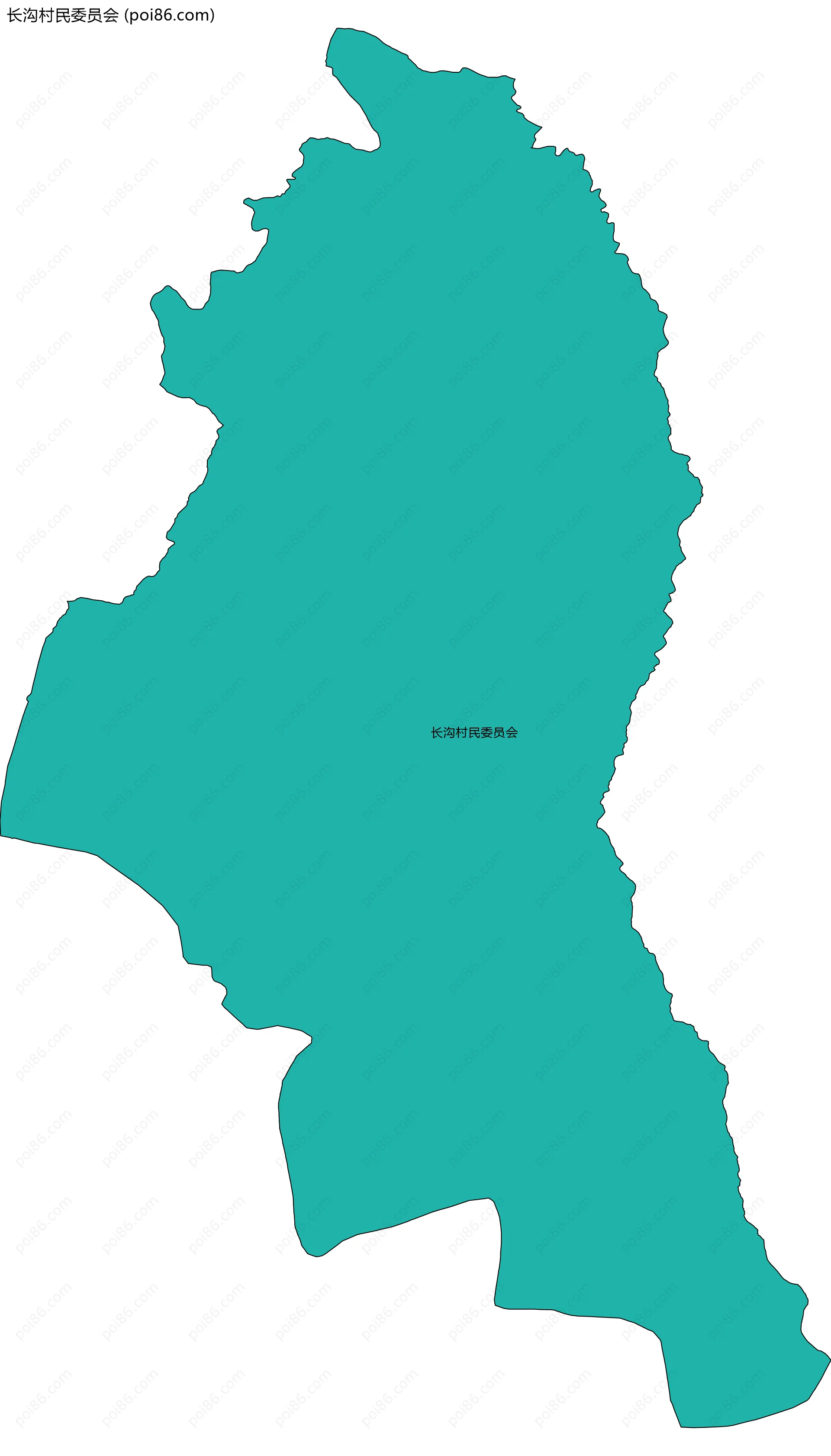 长沟村民委员会边界地图