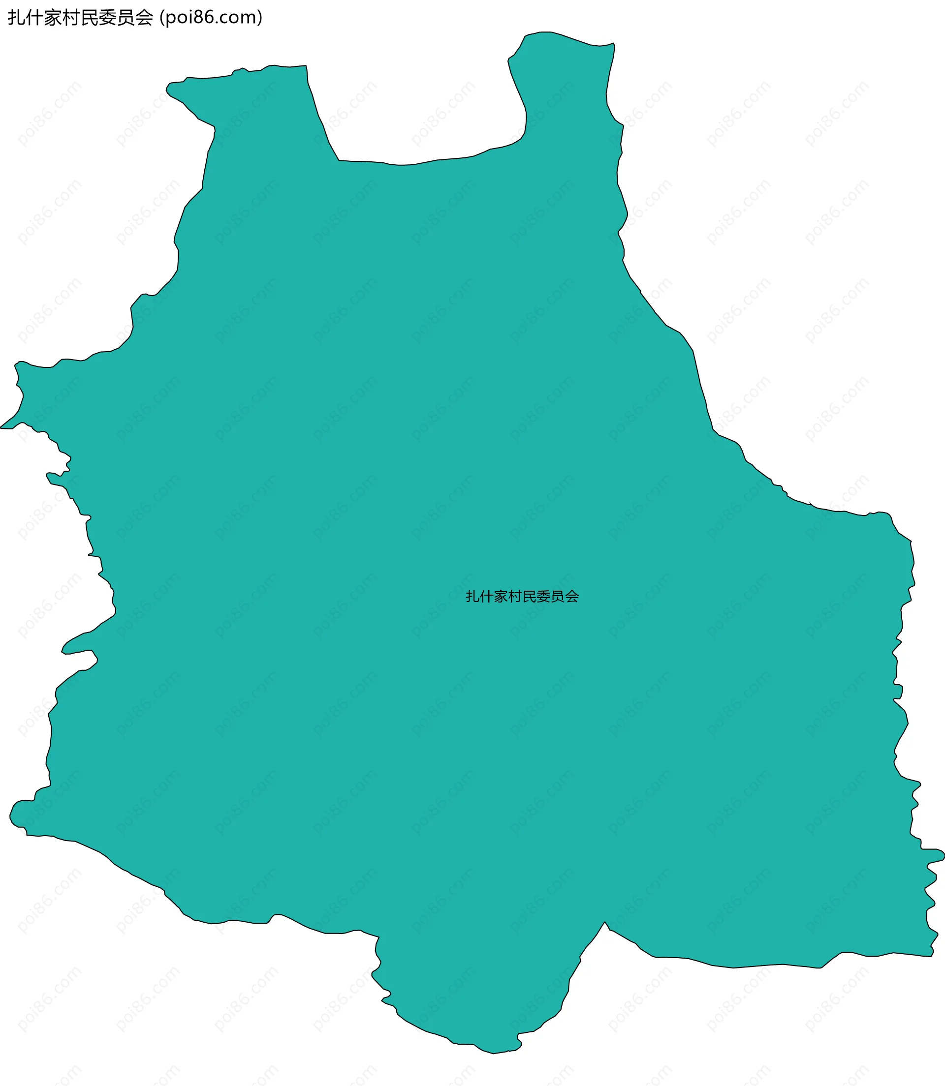 扎什家村民委员会边界地图