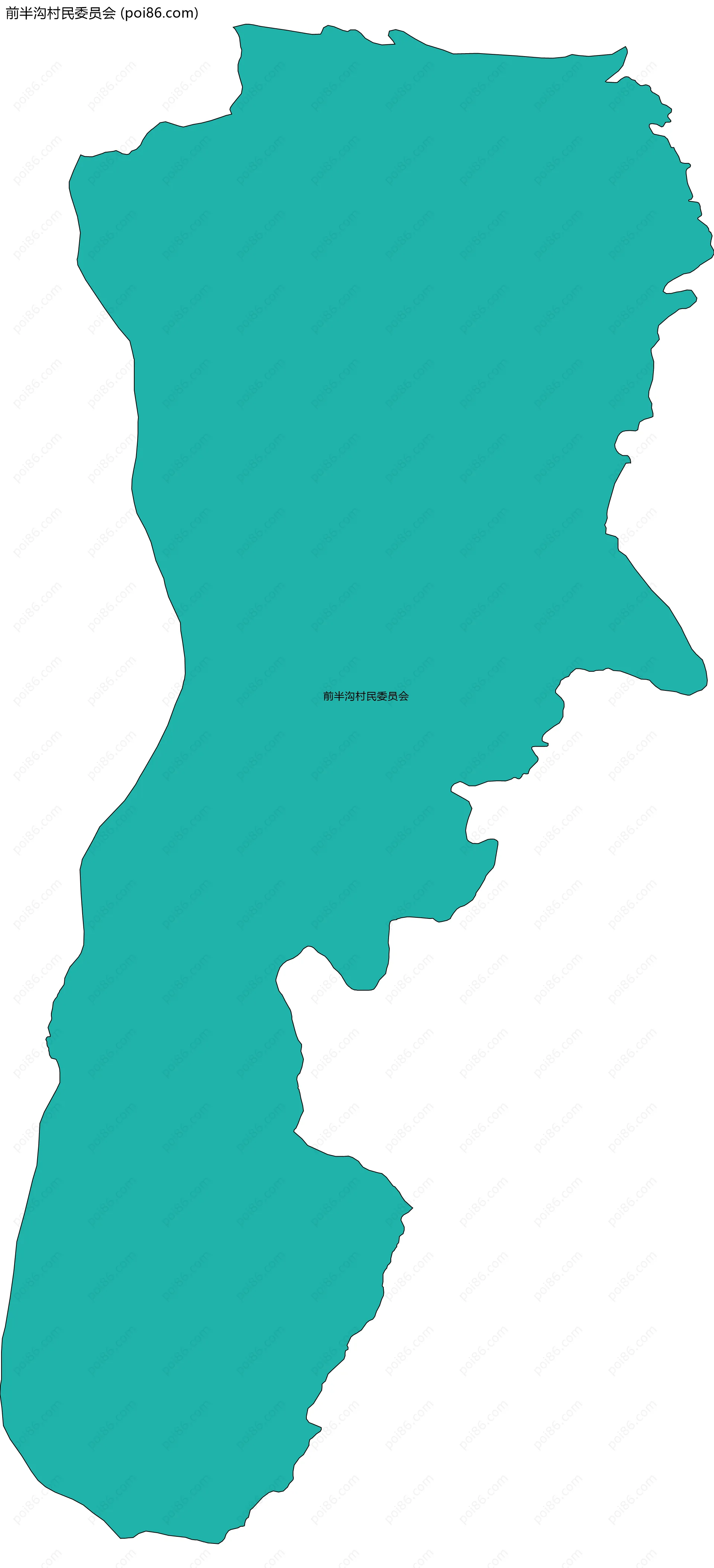 前半沟村民委员会边界地图