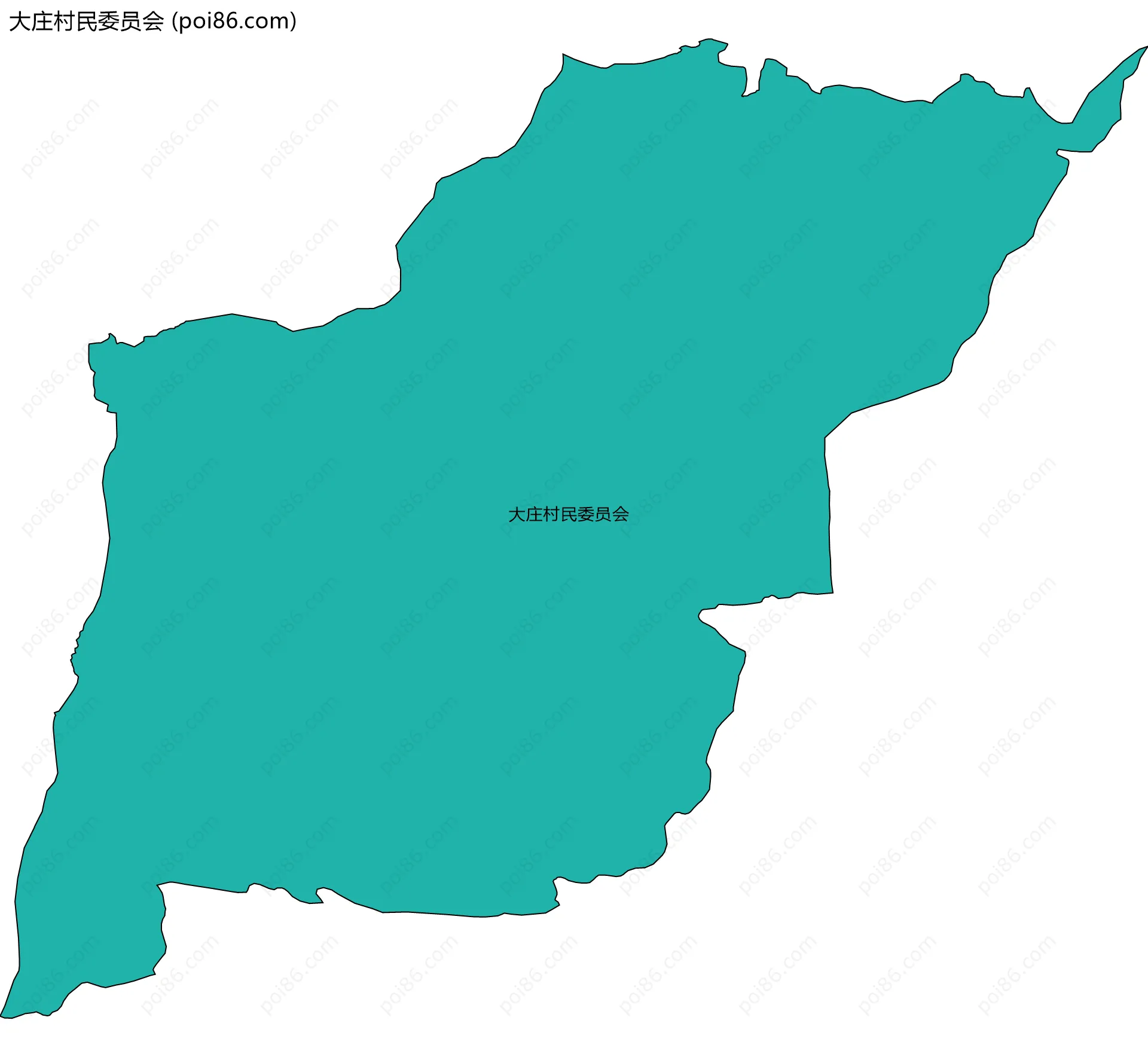 大庄村民委员会边界地图