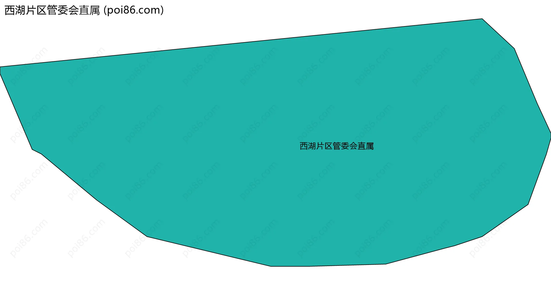 西湖片区管委会直属边界地图