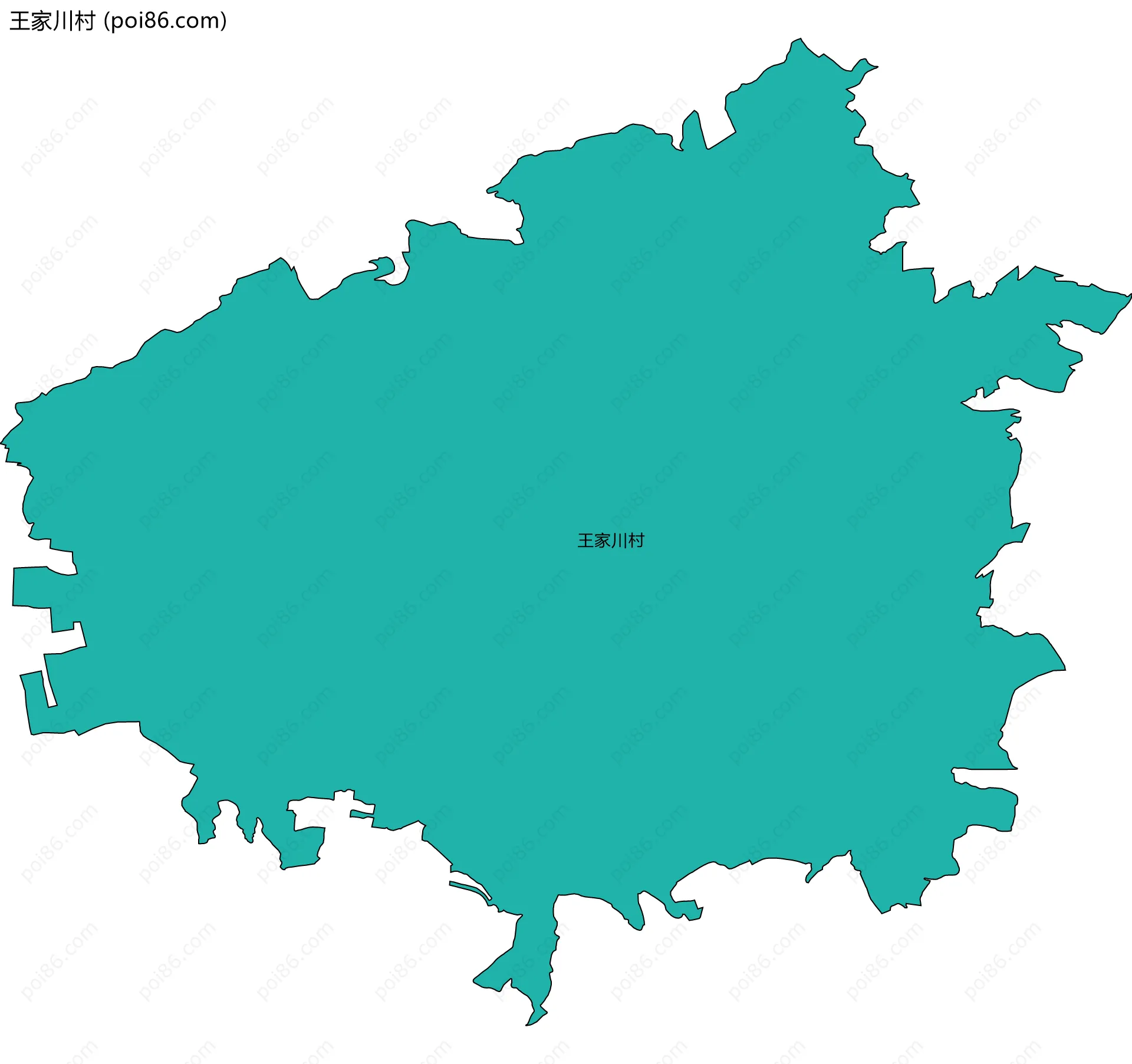 王家川村边界地图