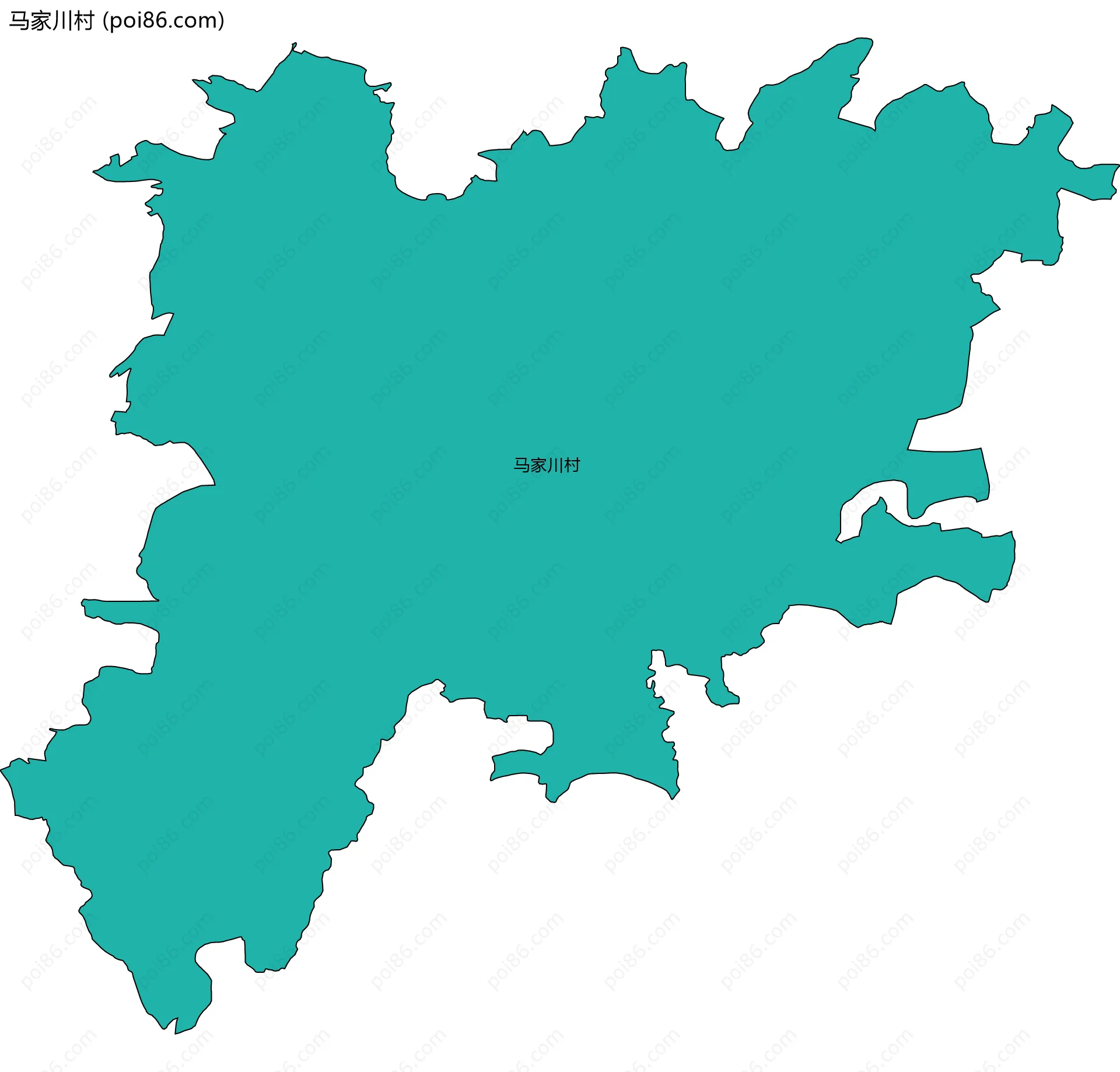 马家川村边界地图