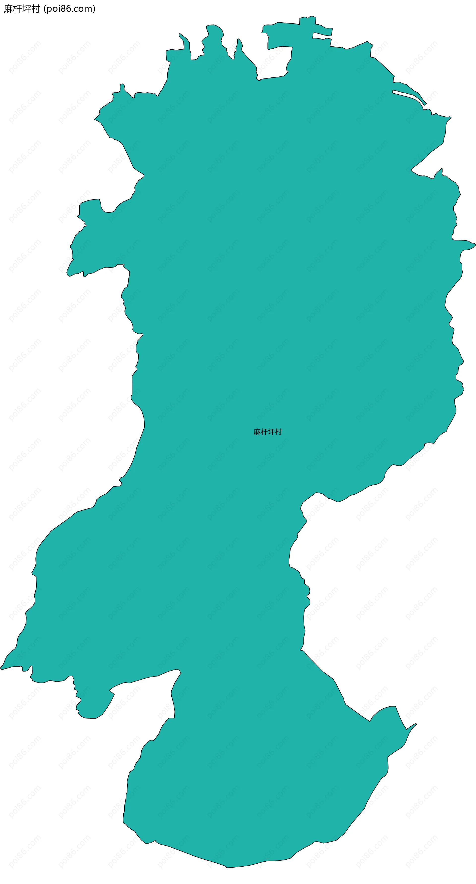 麻杆坪村边界地图