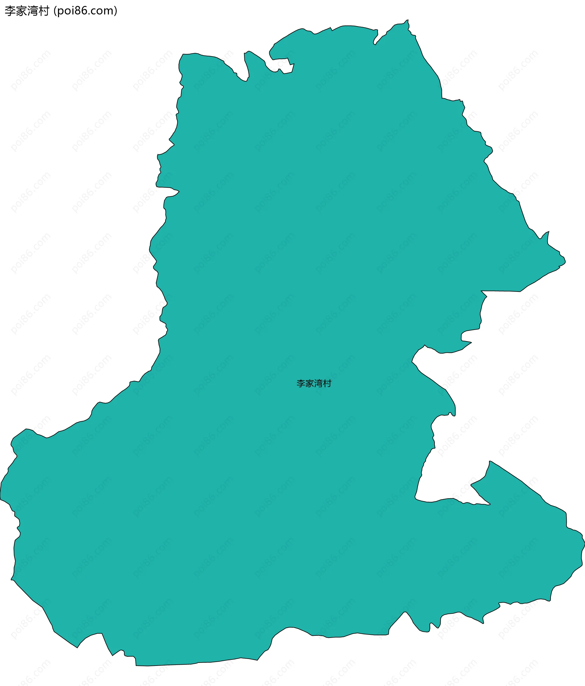 李家湾村边界地图
