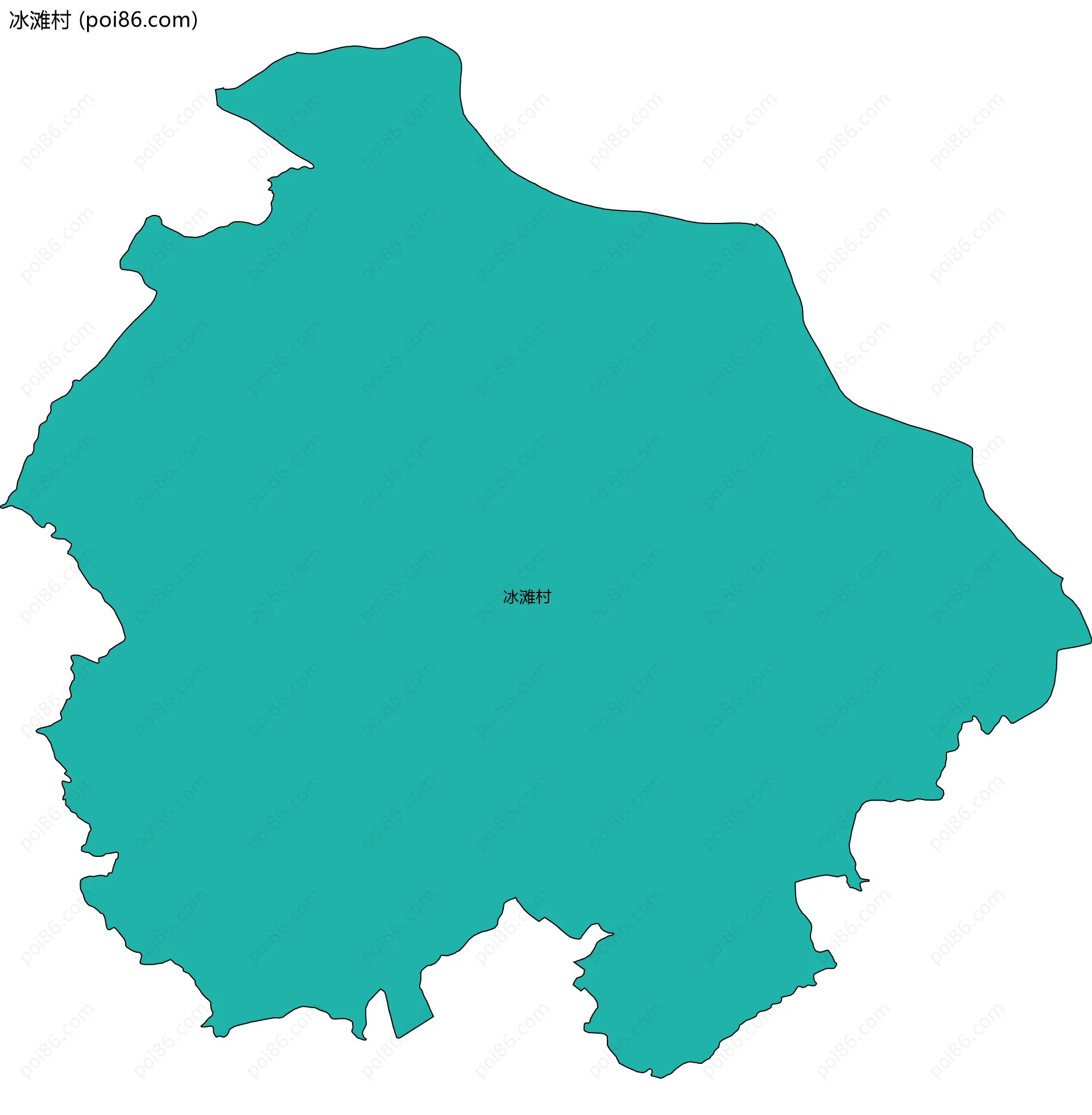 冰滩村边界地图