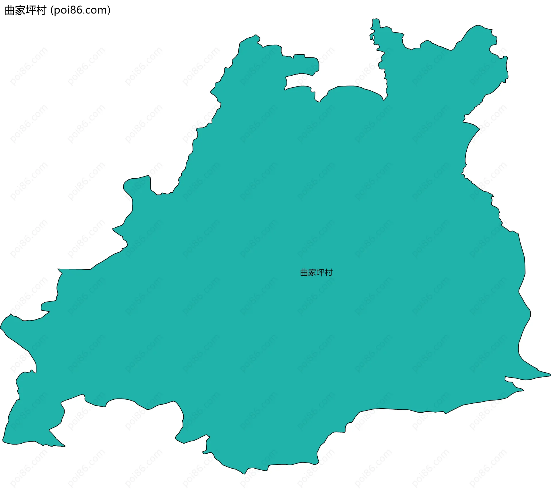 曲家坪村边界地图
