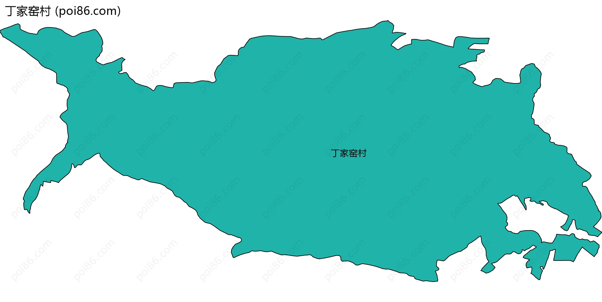 丁家窑村边界地图