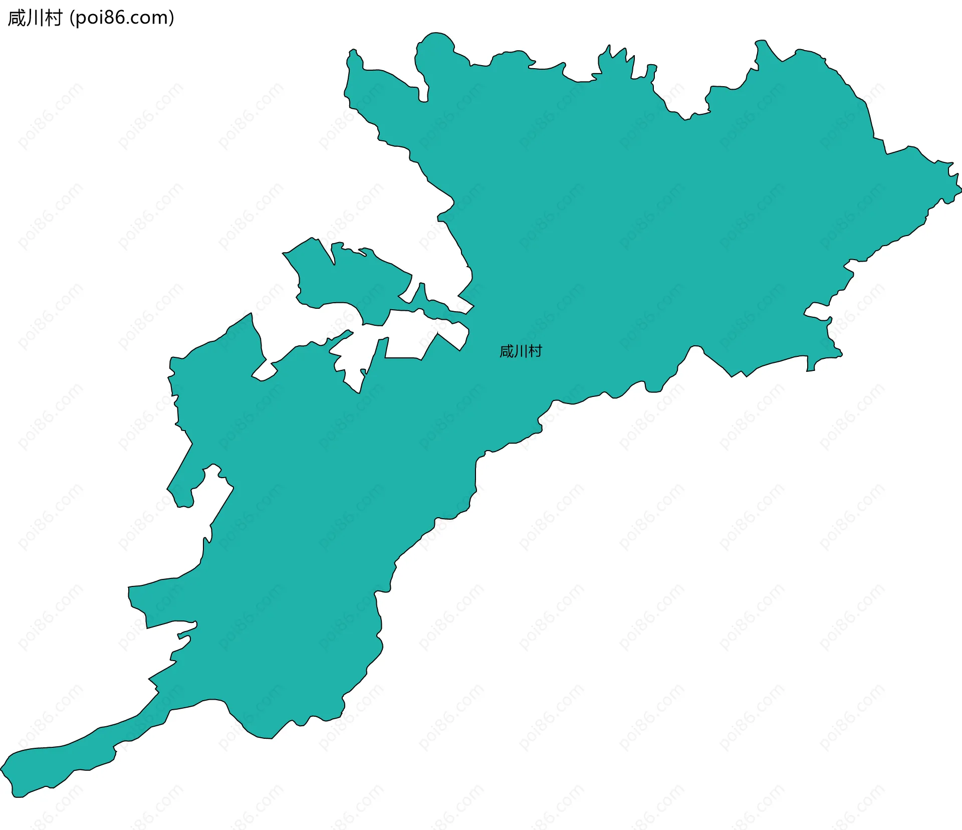 咸川村边界地图