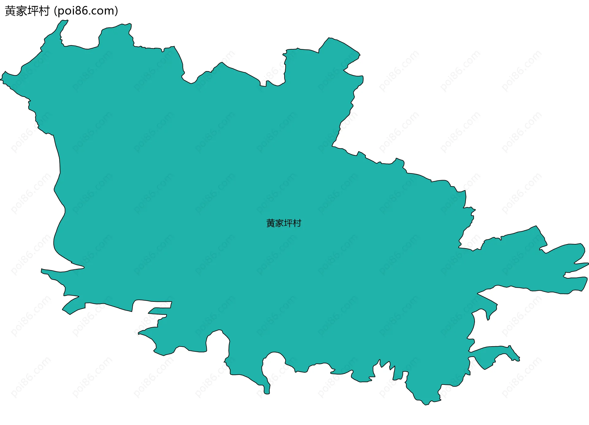 黄家坪村边界地图