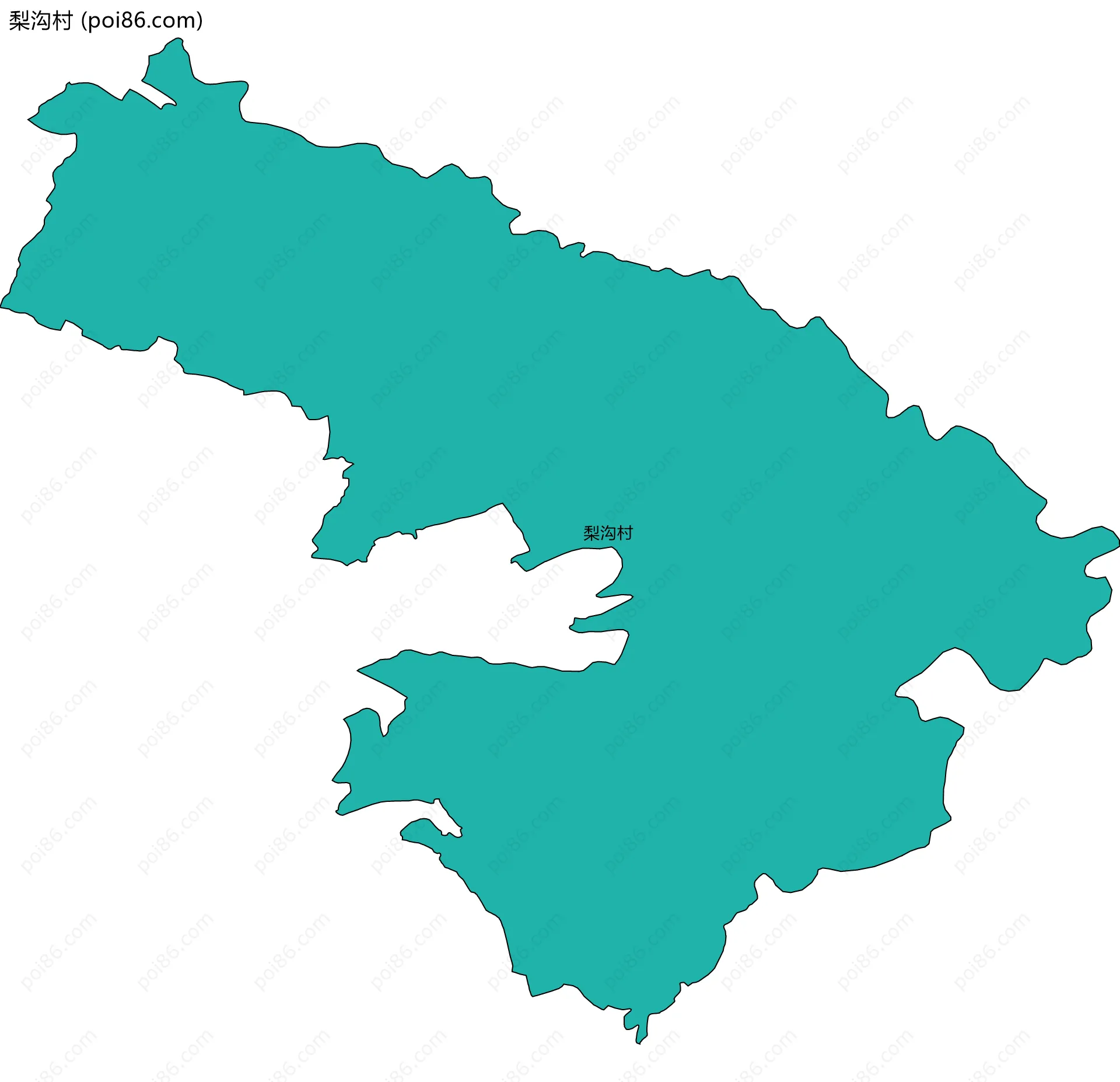 梨沟村边界地图