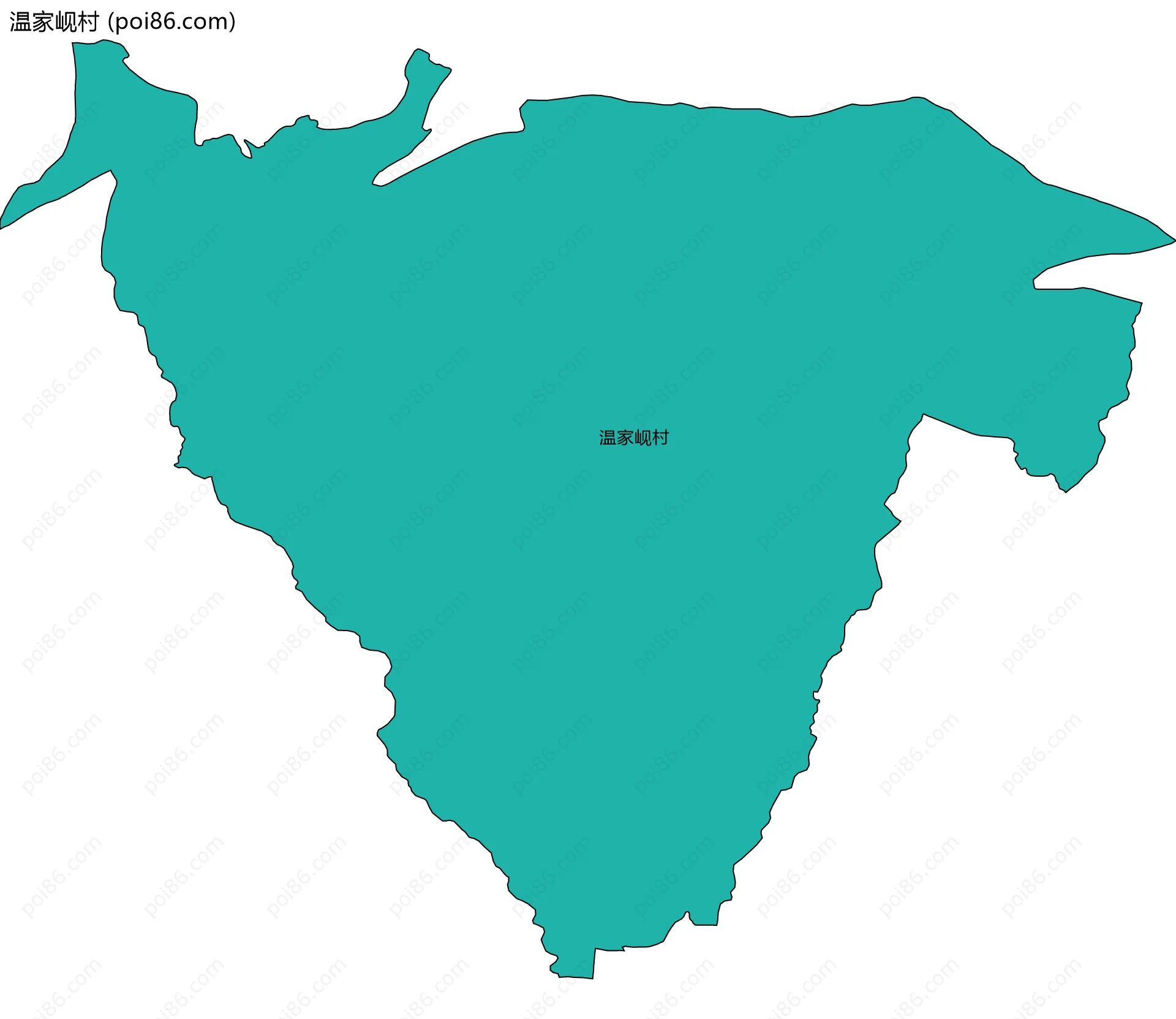 温家岘村边界地图