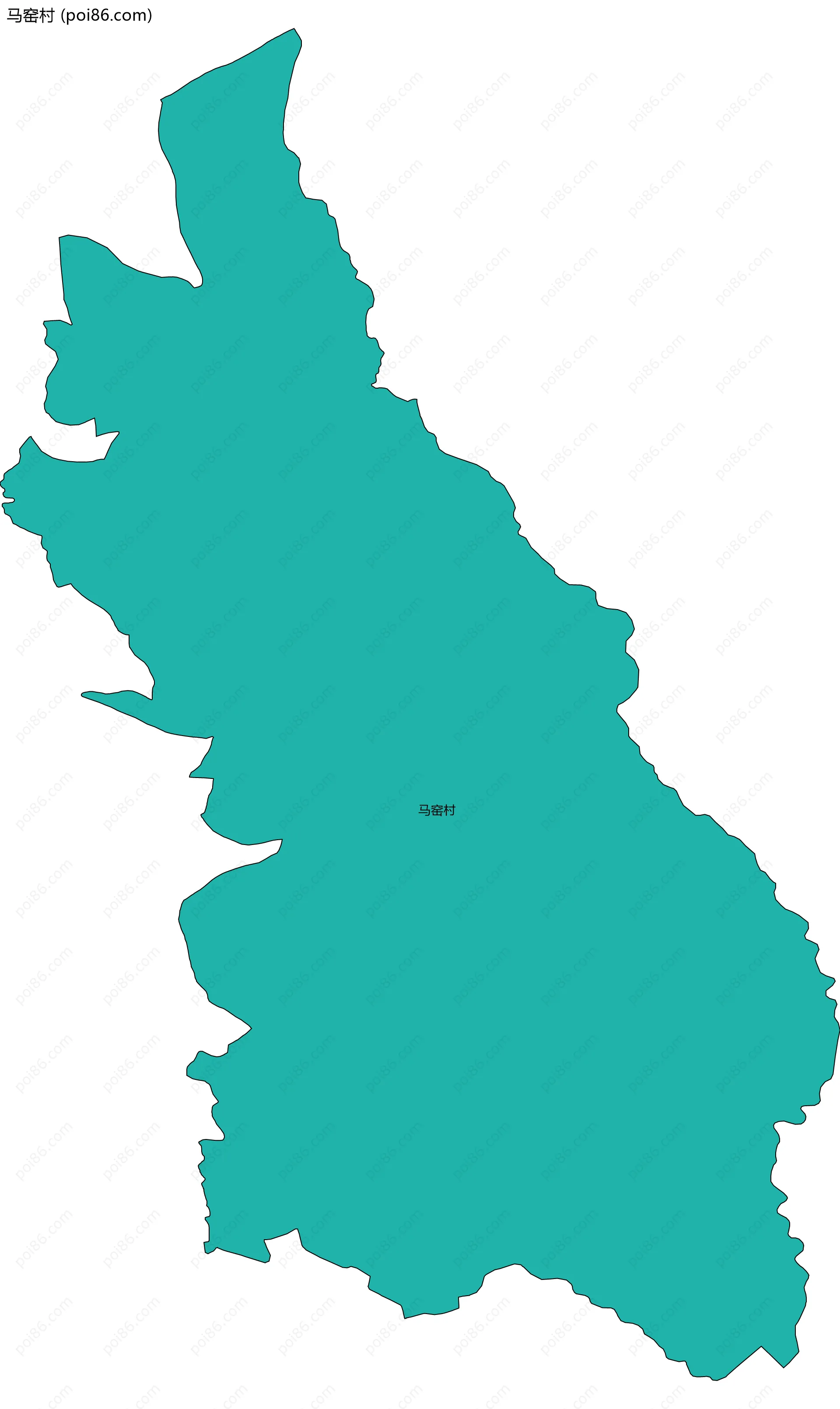 马窑村边界地图