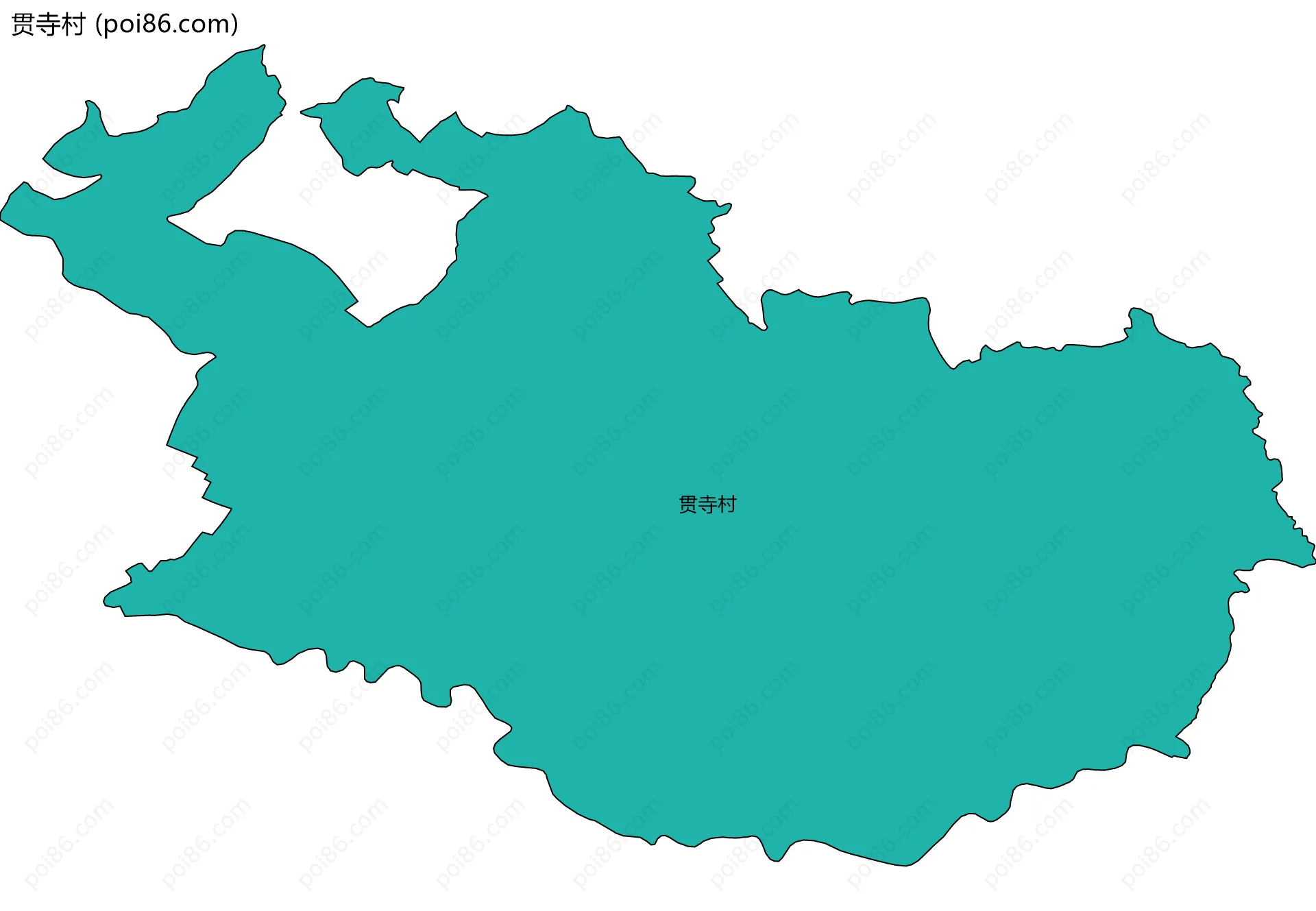 贯寺村边界地图