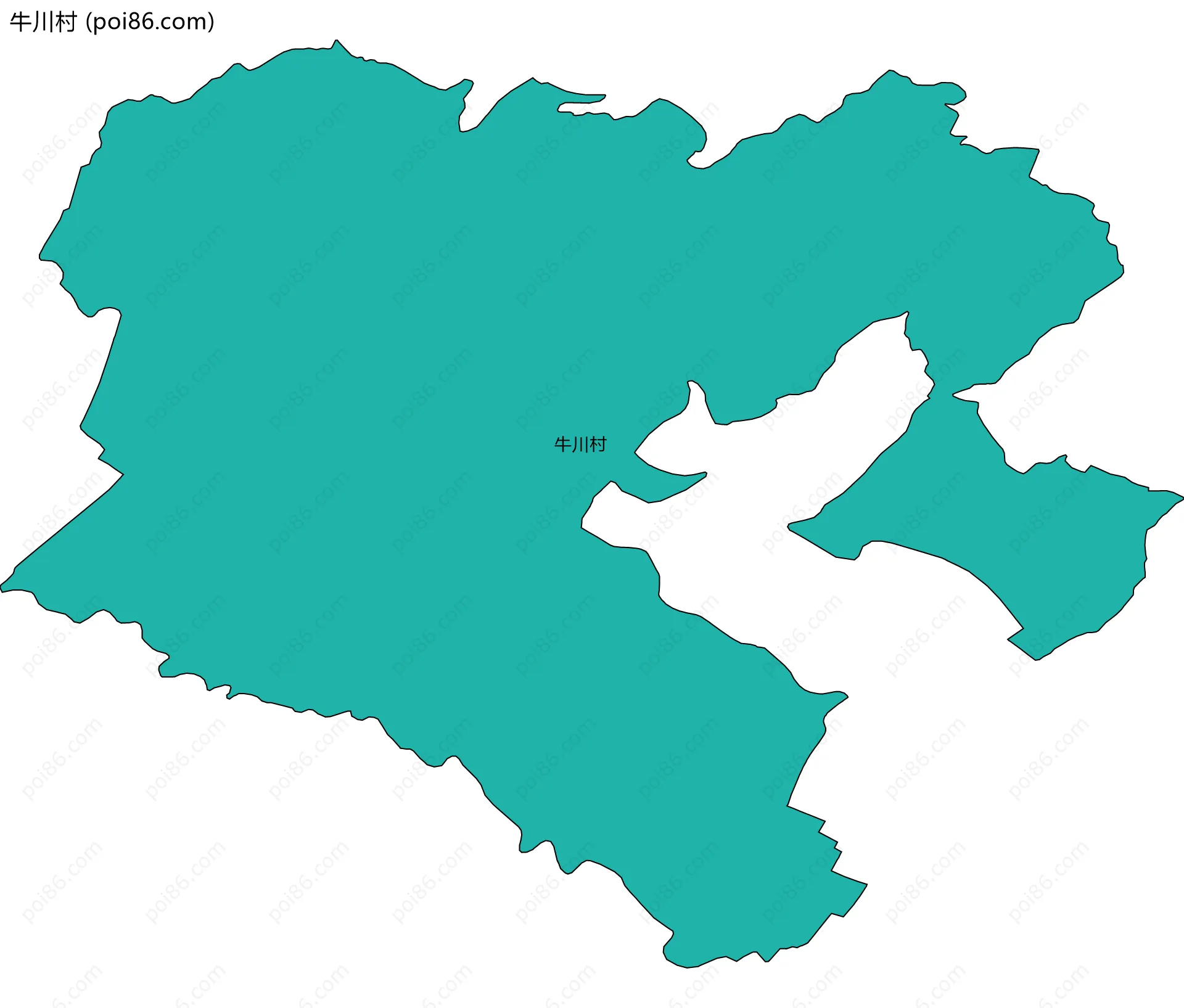 牛川村边界地图