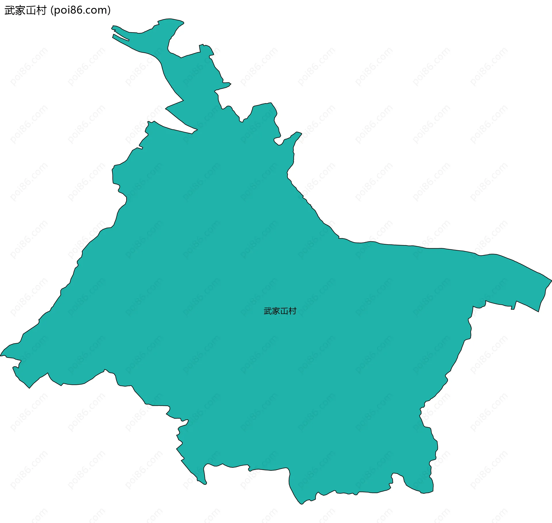 武家屲村边界地图