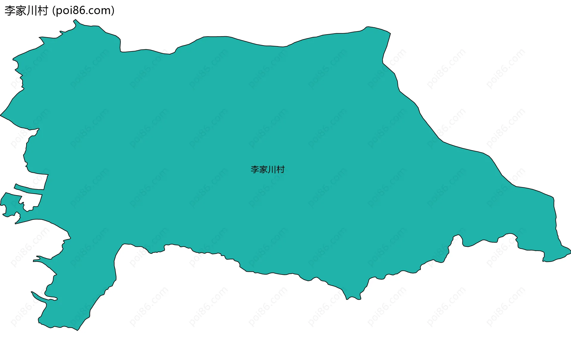 李家川村边界地图