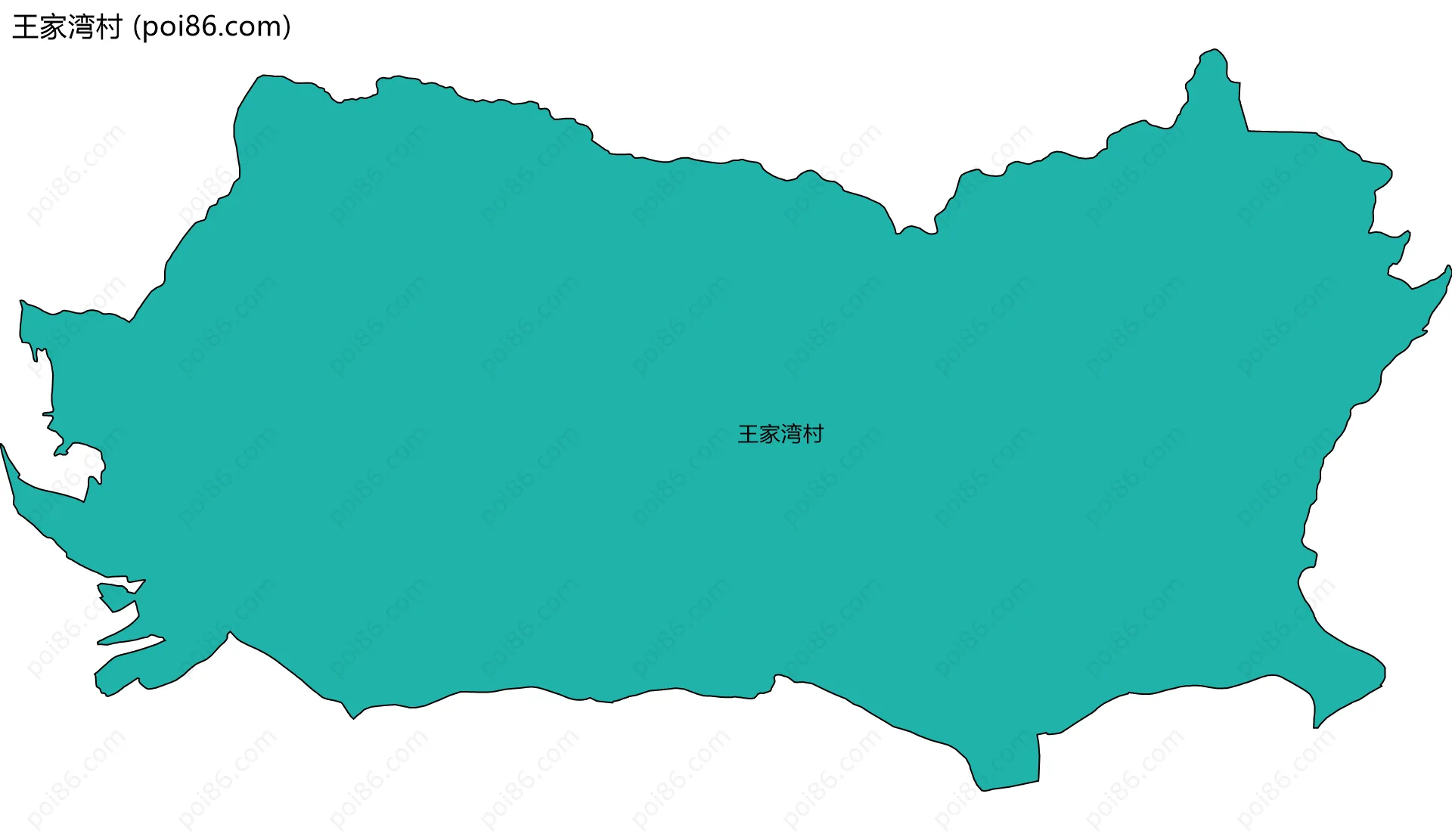 王家湾村边界地图