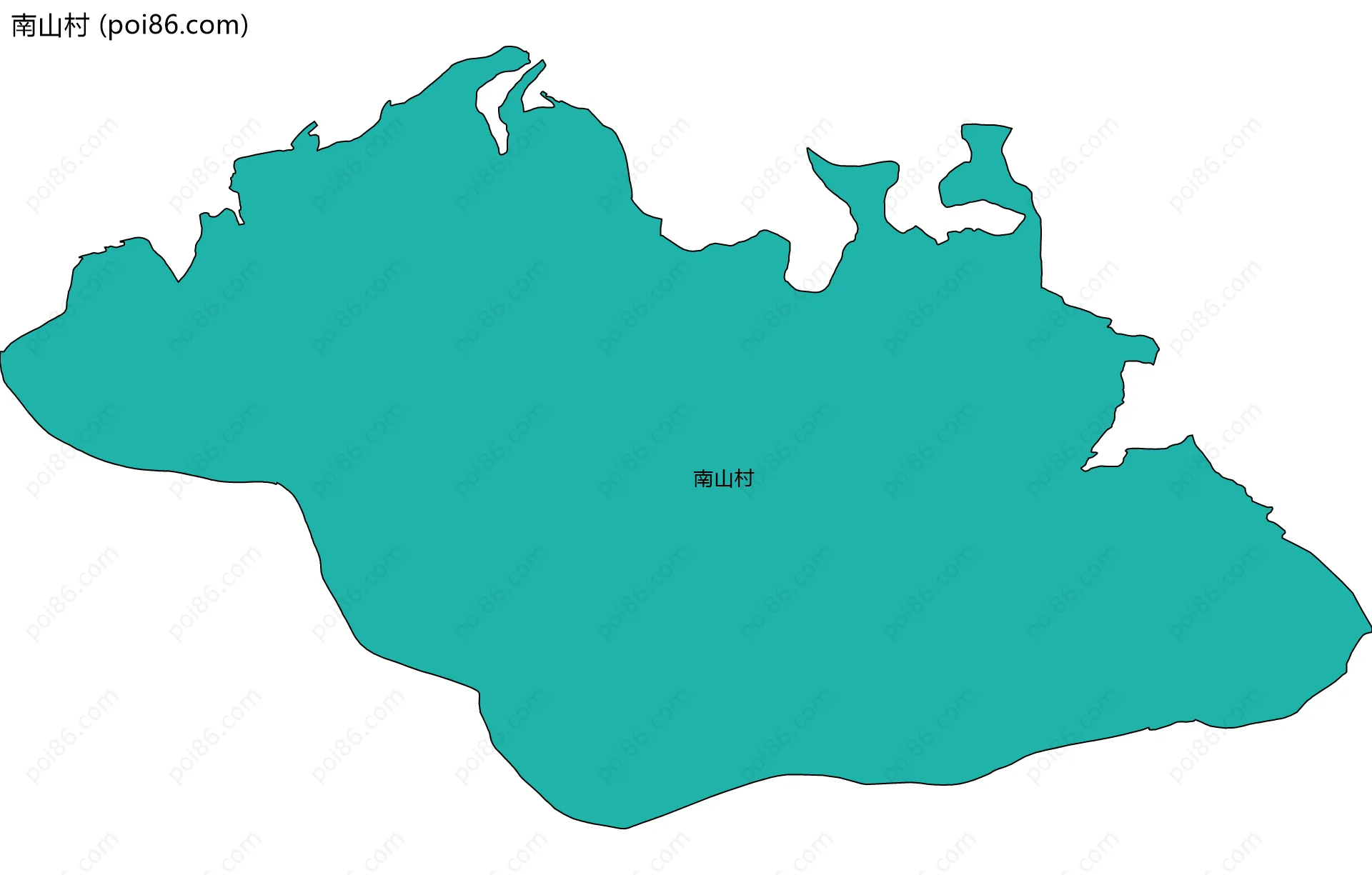 南山村边界地图