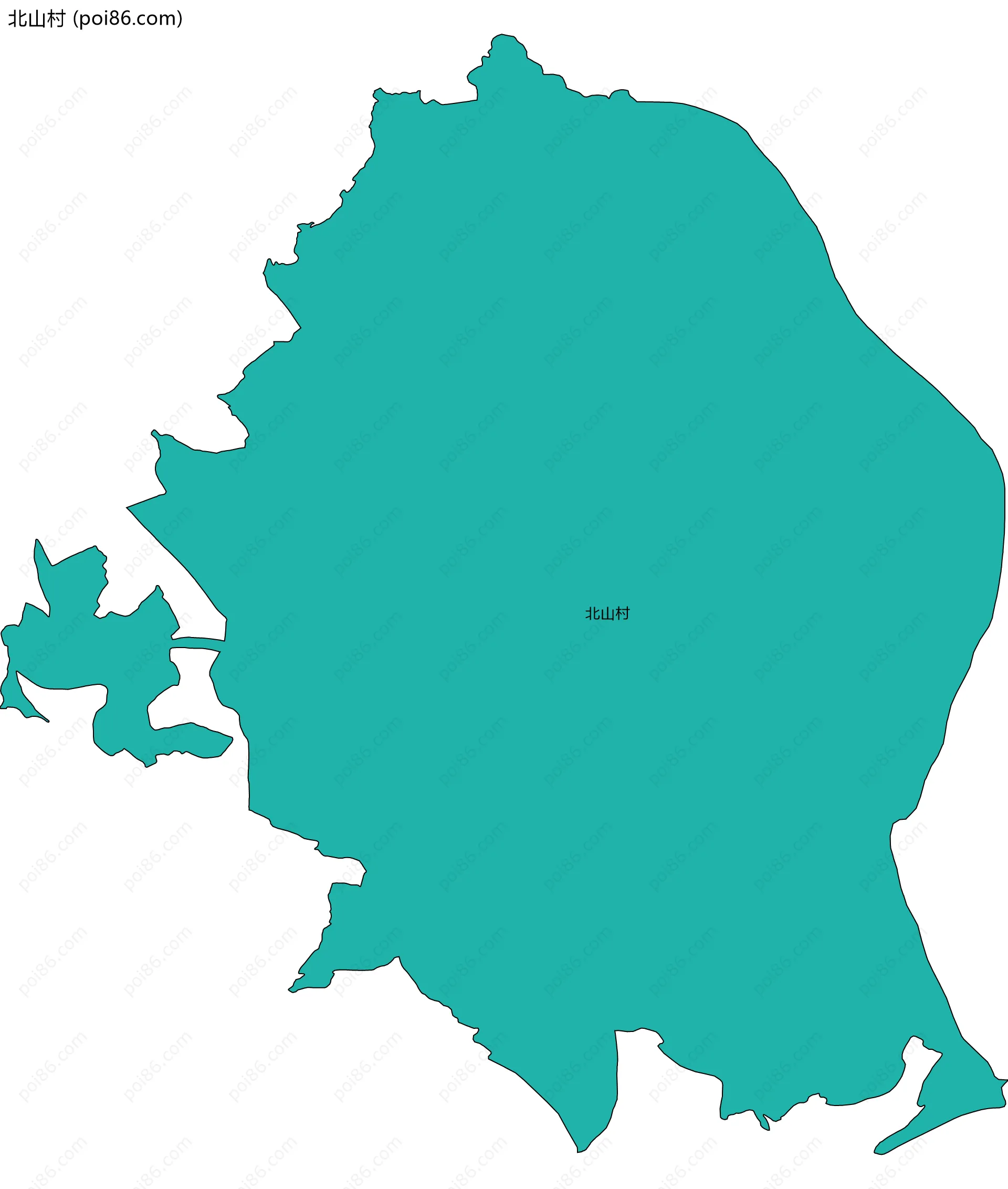 北山村边界地图