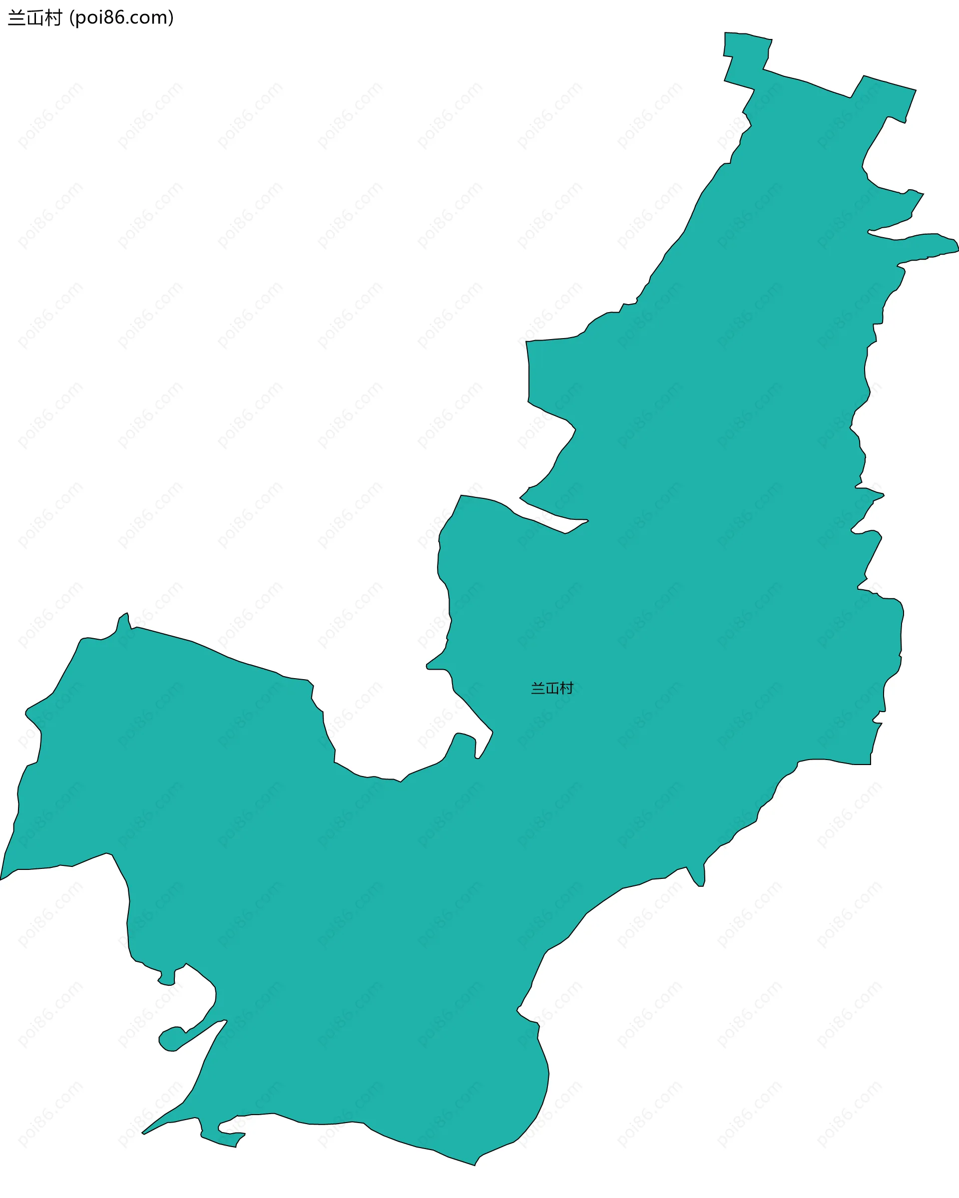 兰屲村边界地图