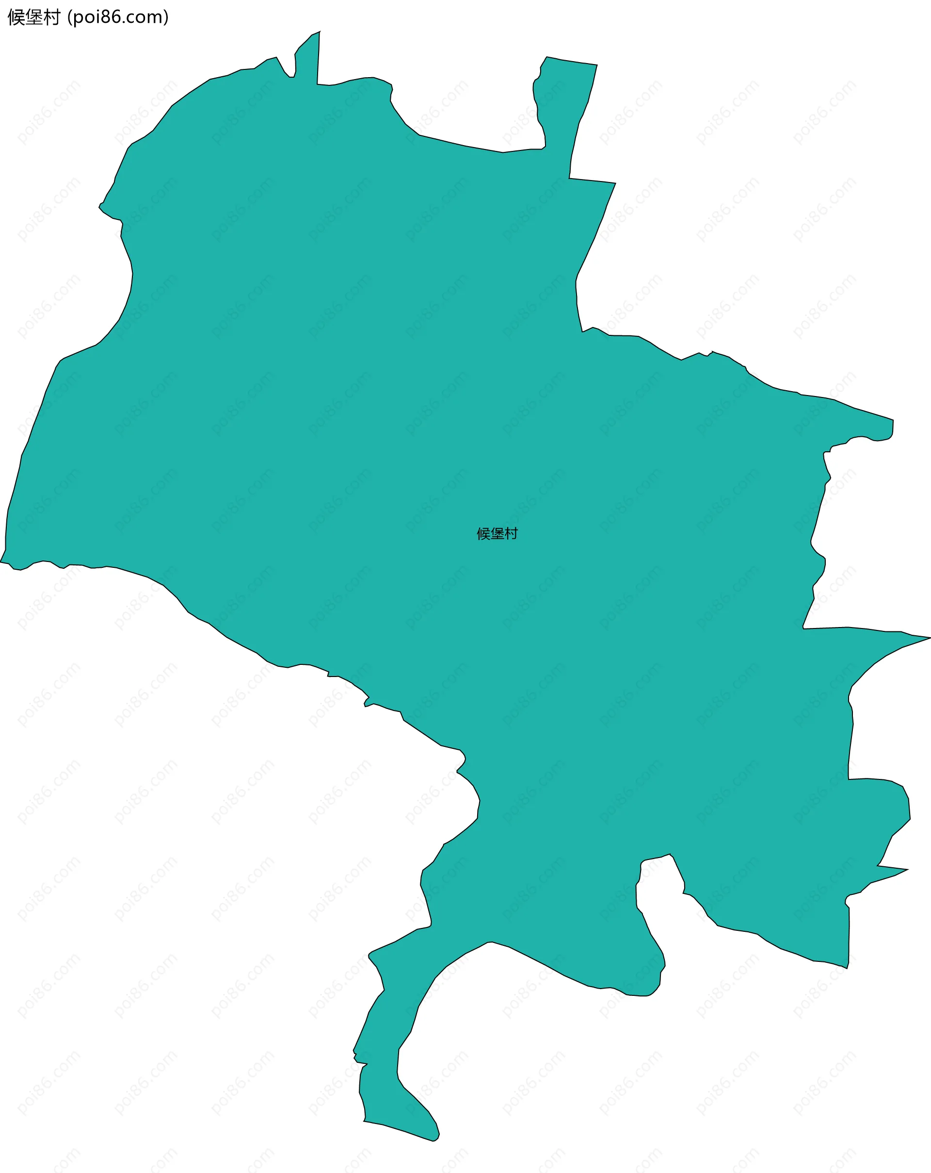 候堡村边界地图