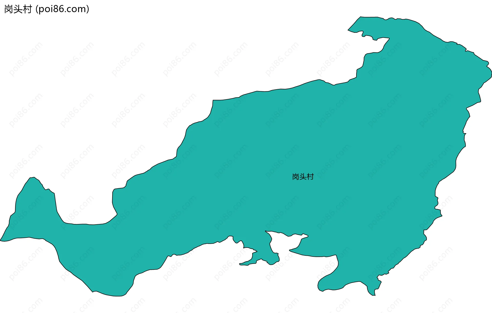 岗头村边界地图