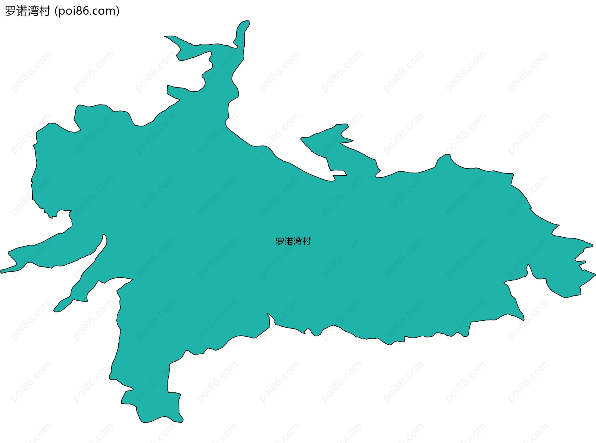 罗诺湾村边界地图
