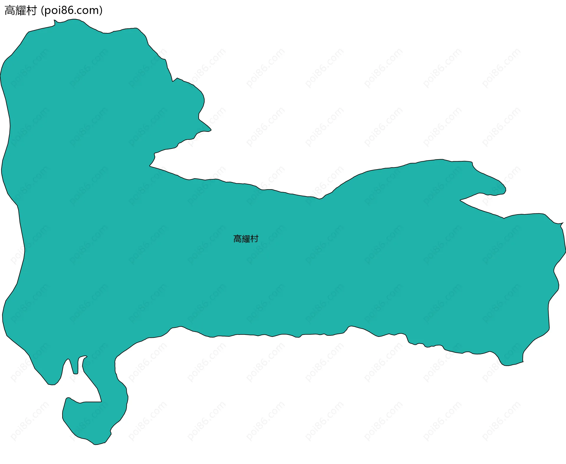 高耀村边界地图