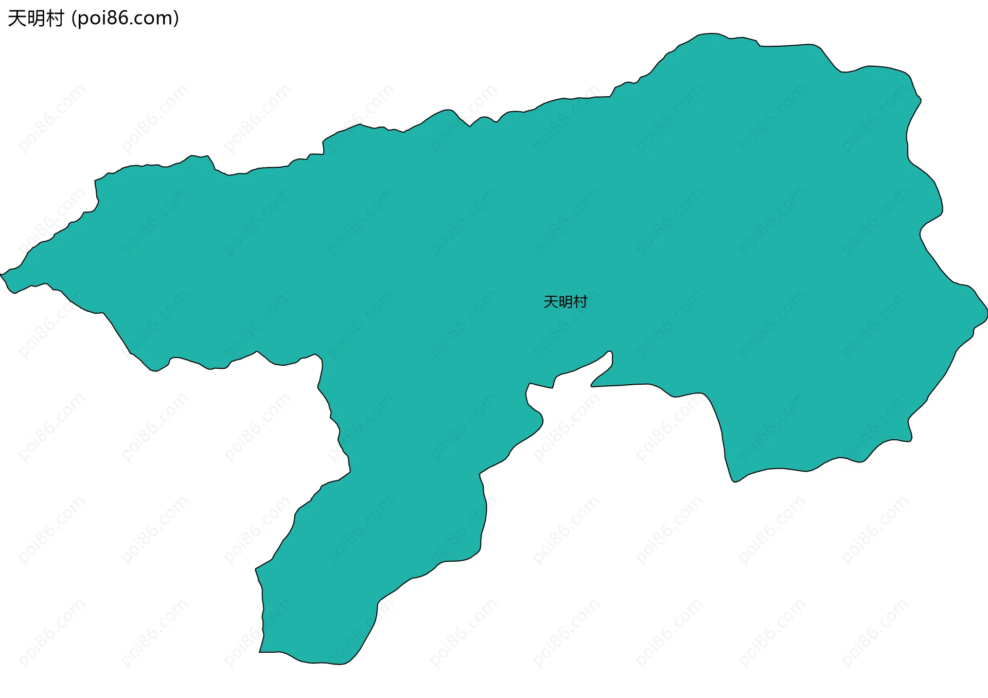 天明村边界地图