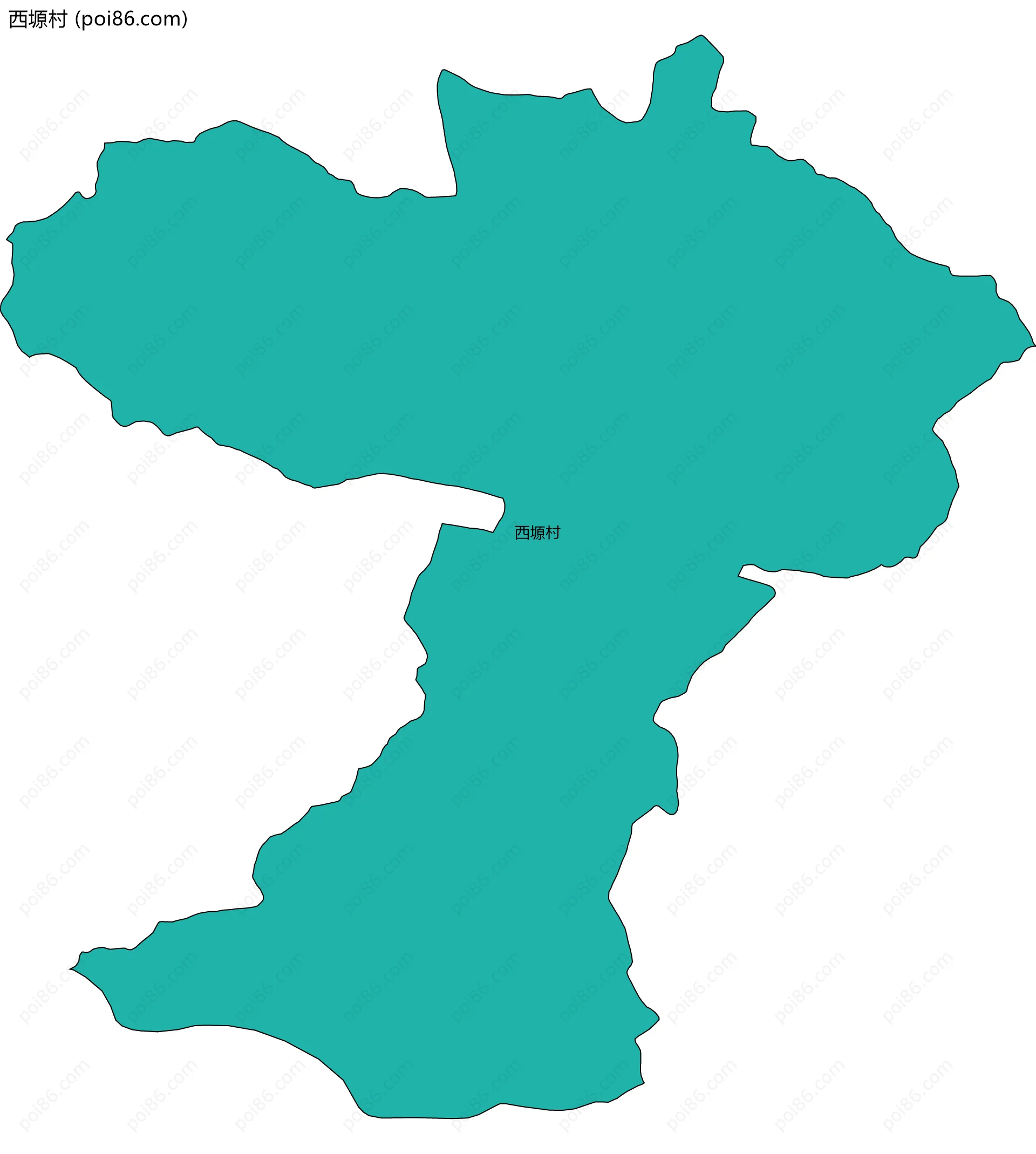 西塬村边界地图