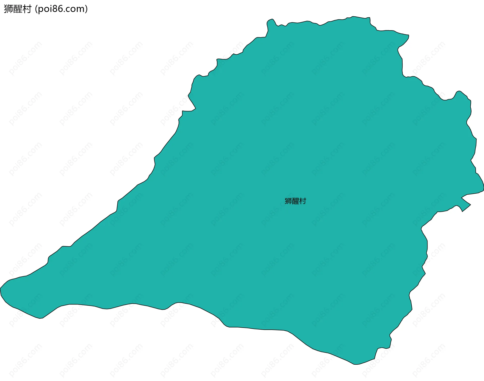 狮醒村边界地图