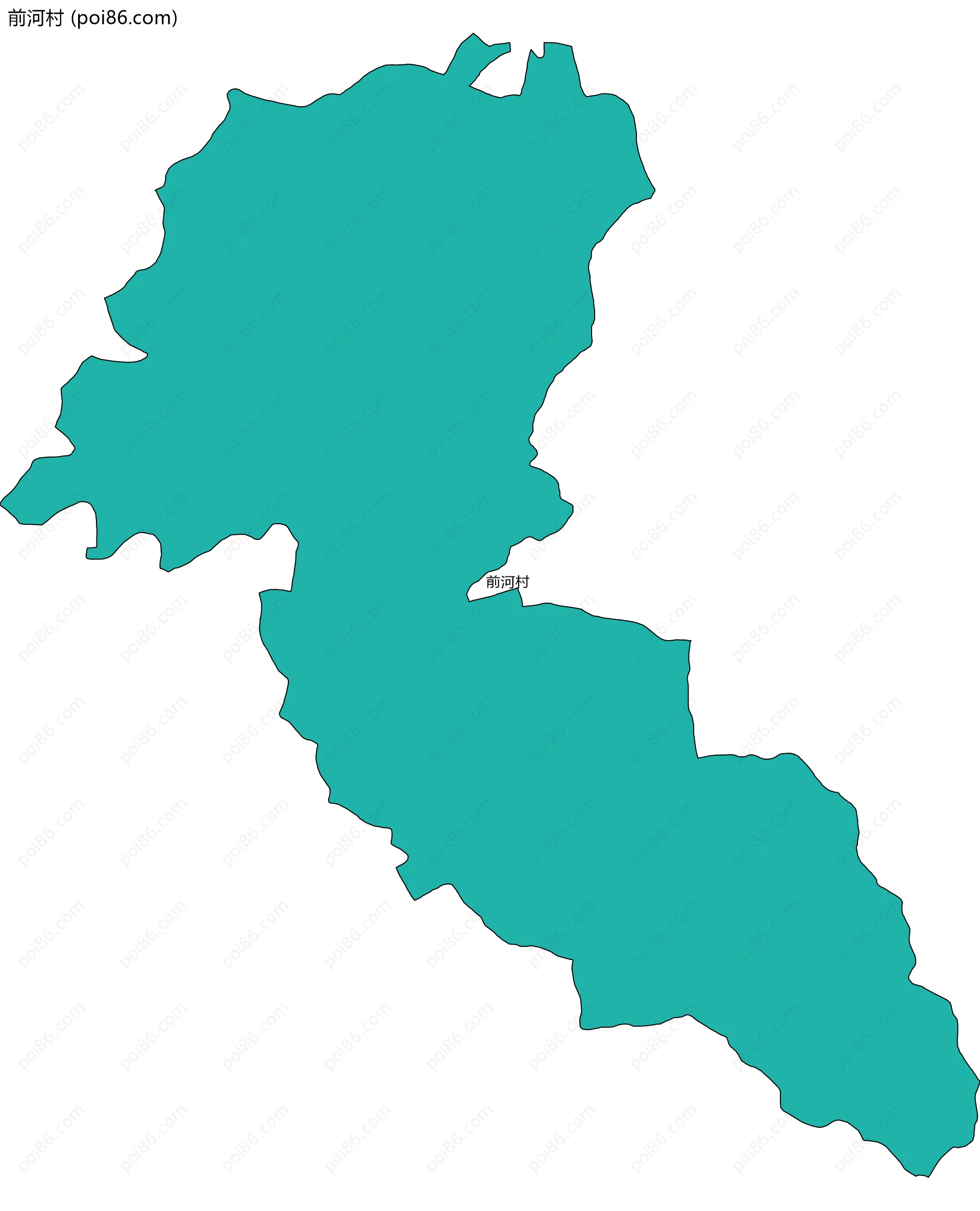 前河村边界地图