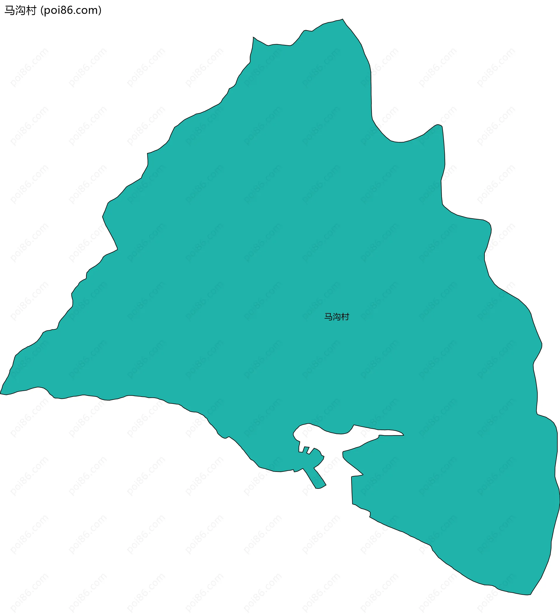 马沟村边界地图