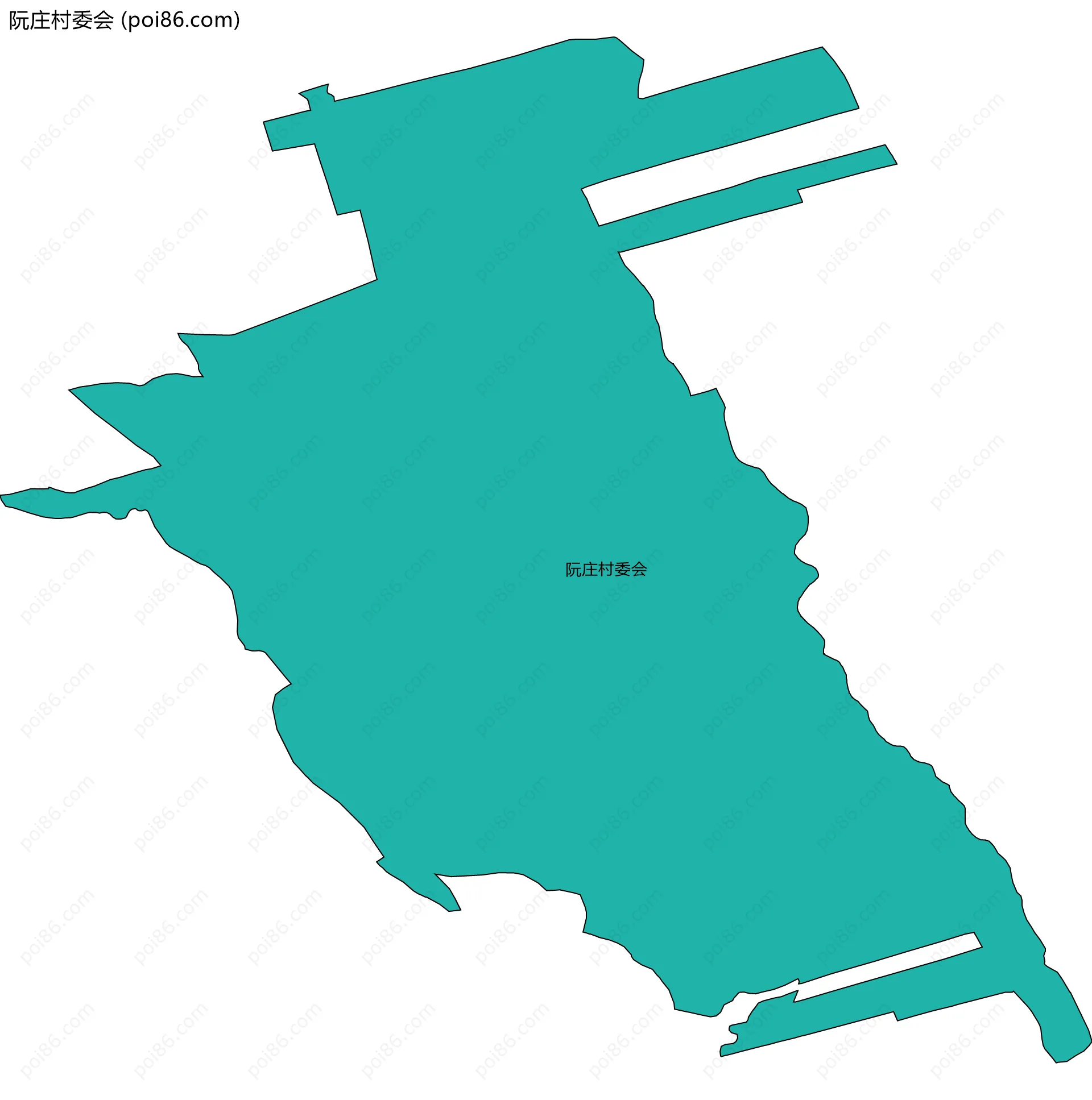 阮庄村委会边界地图