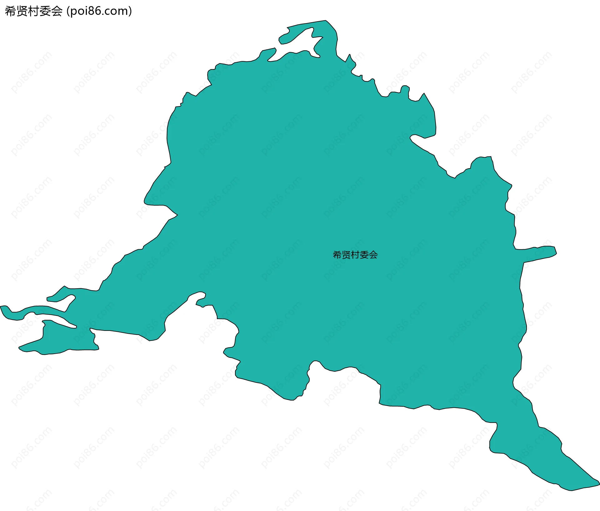希贤村委会边界地图