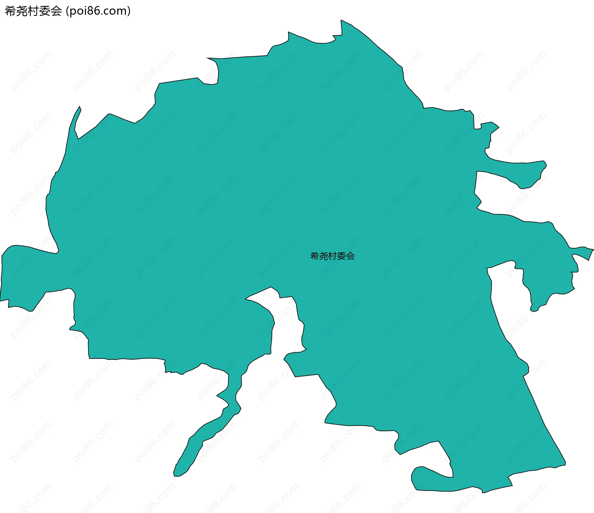 希尧村委会边界地图