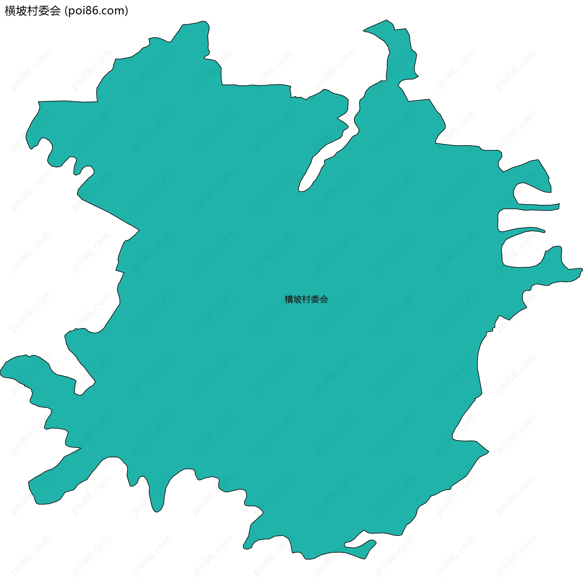 横坡村委会边界地图