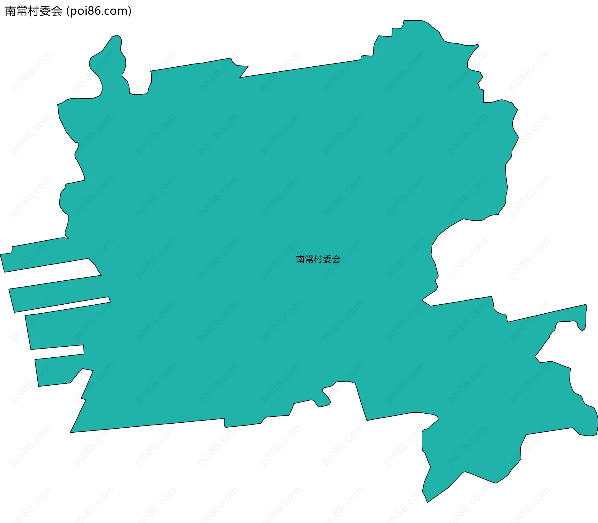 南常村委会边界地图