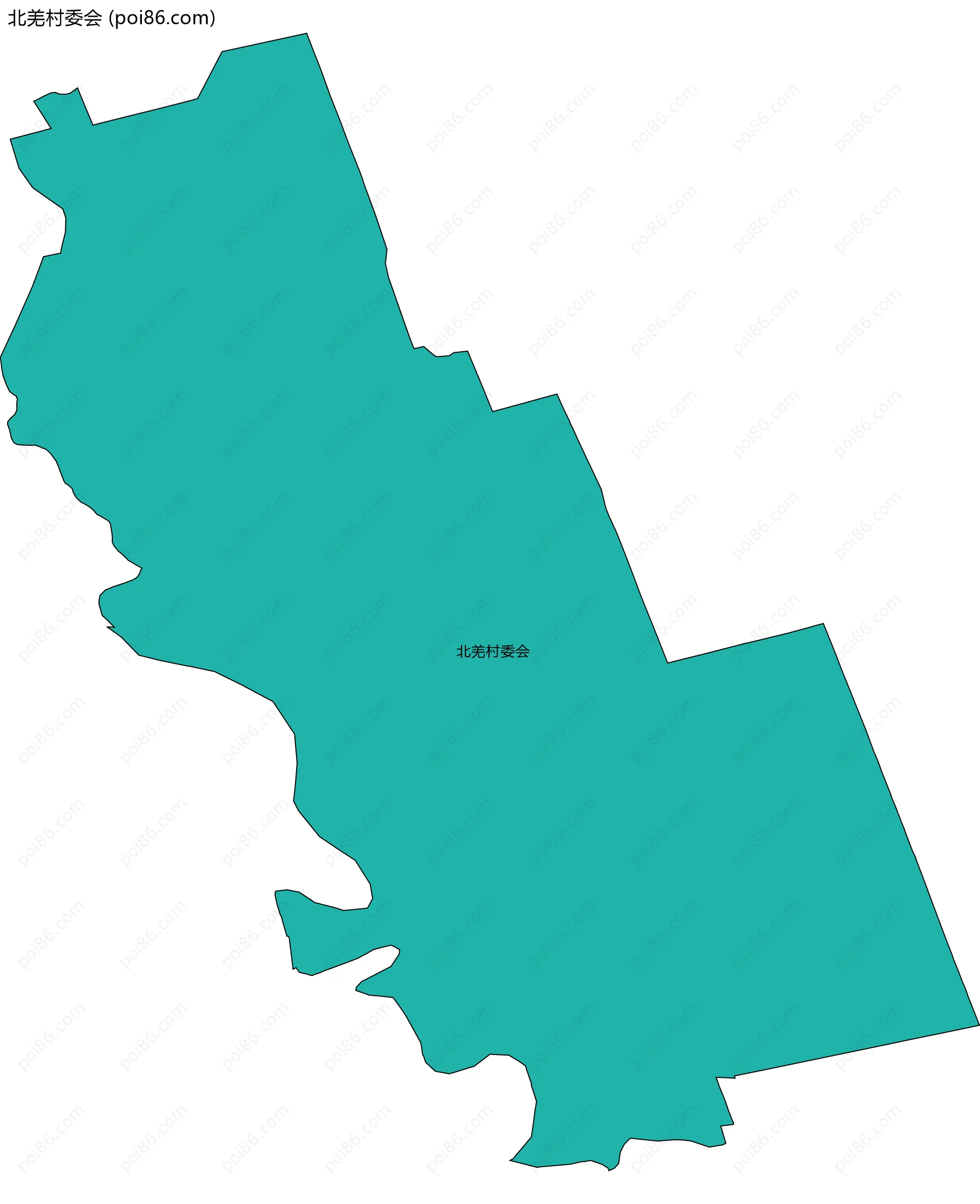 北羌村委会边界地图