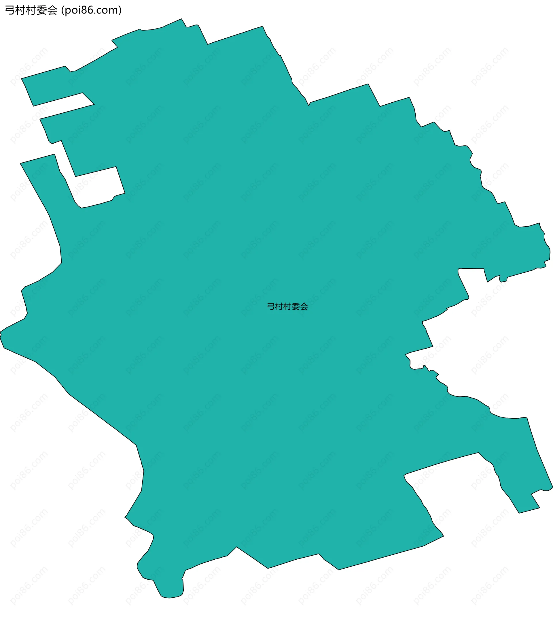 弓村村委会边界地图