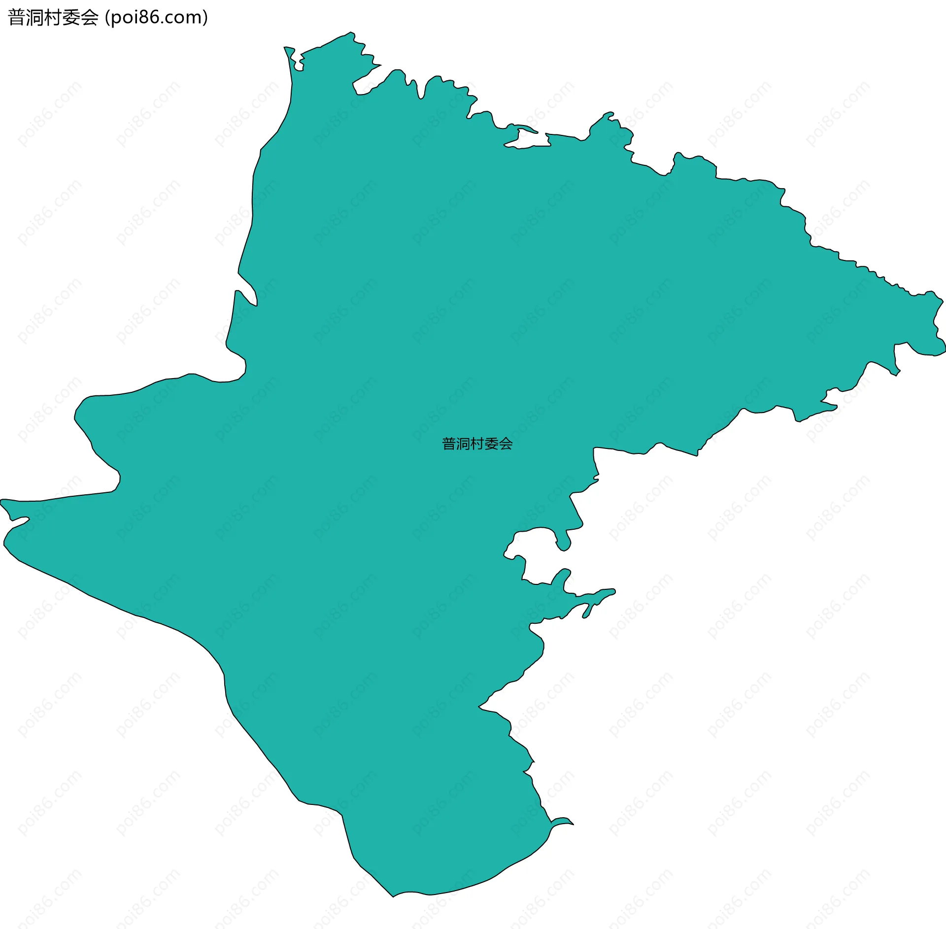 普洞村委会边界地图