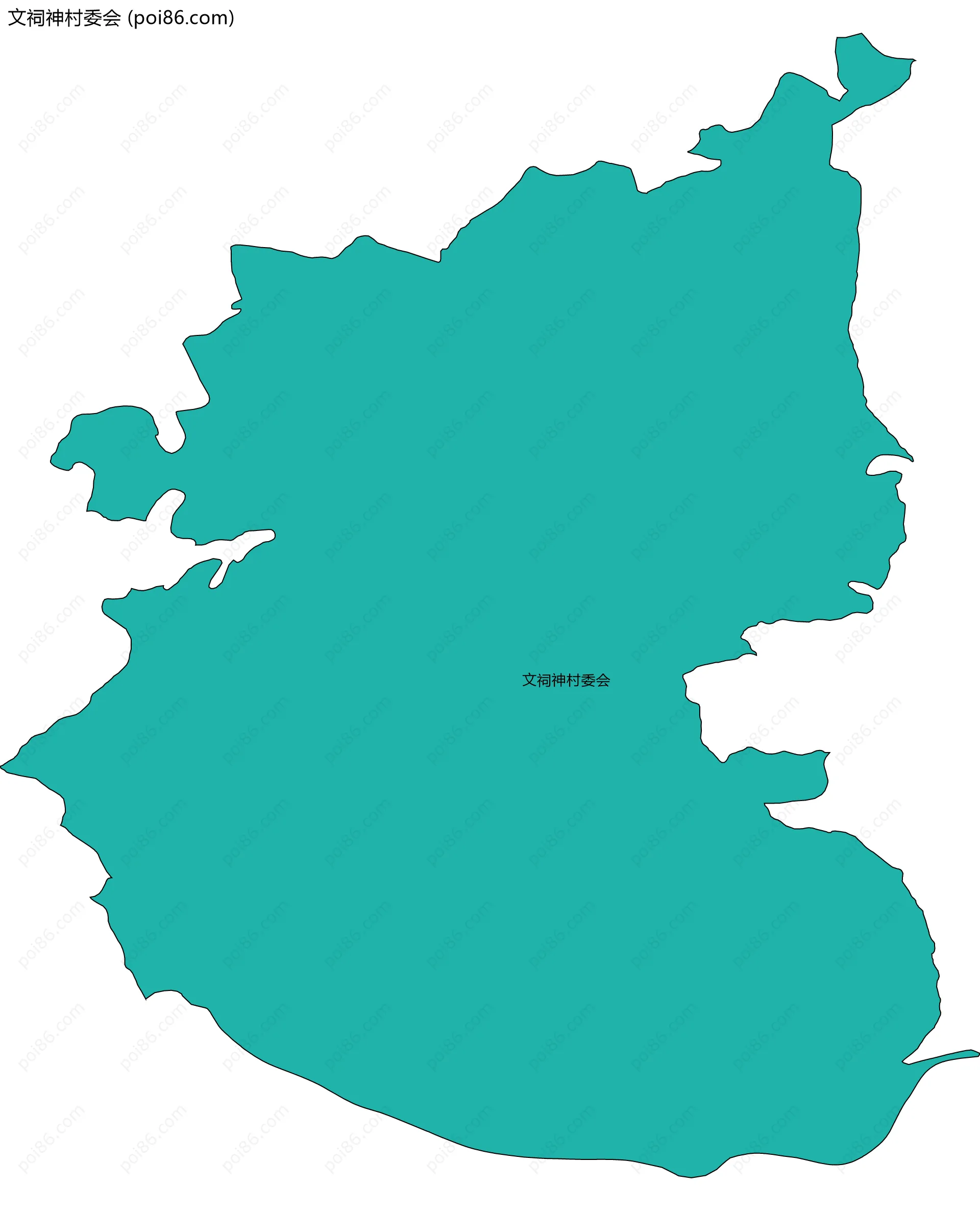 文祠神村委会边界地图