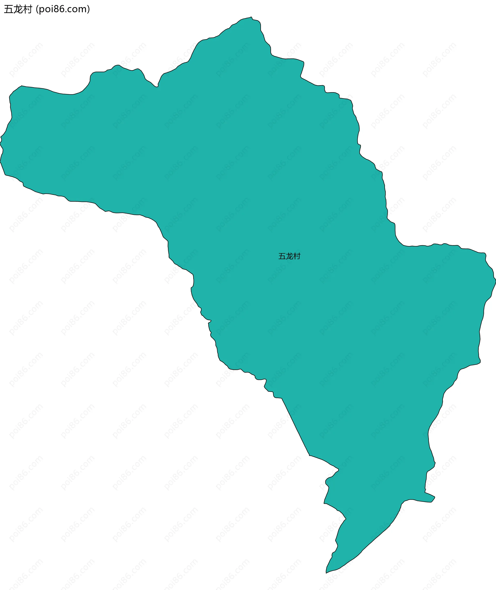 五龙村边界地图