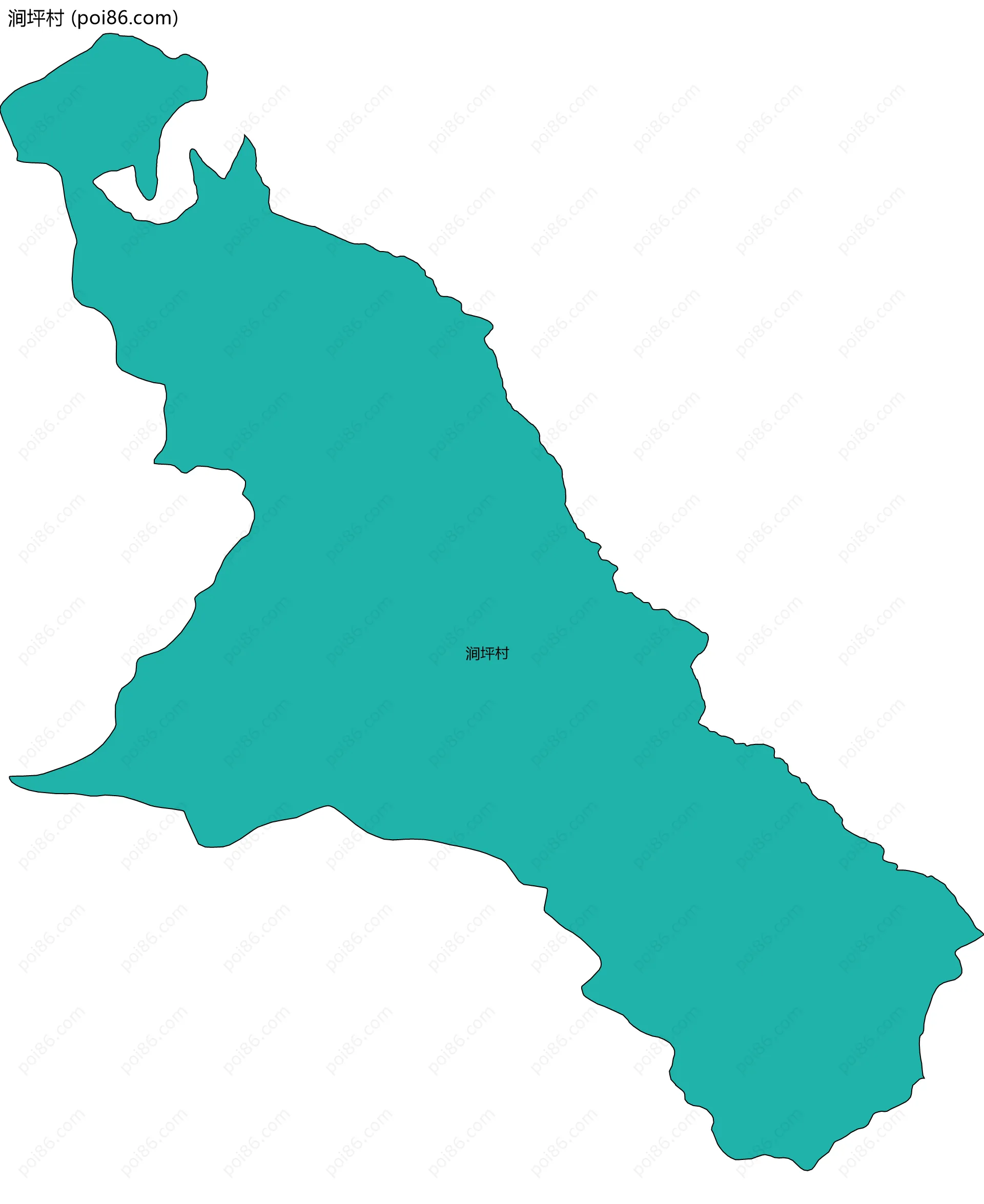 涧坪村边界地图